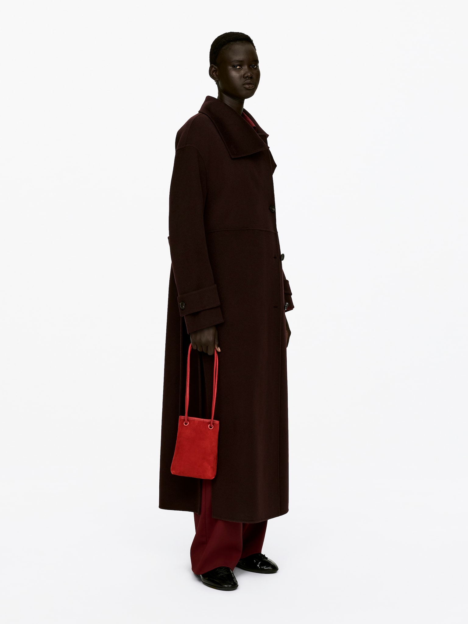 Suede Mini Bag - Red - 3