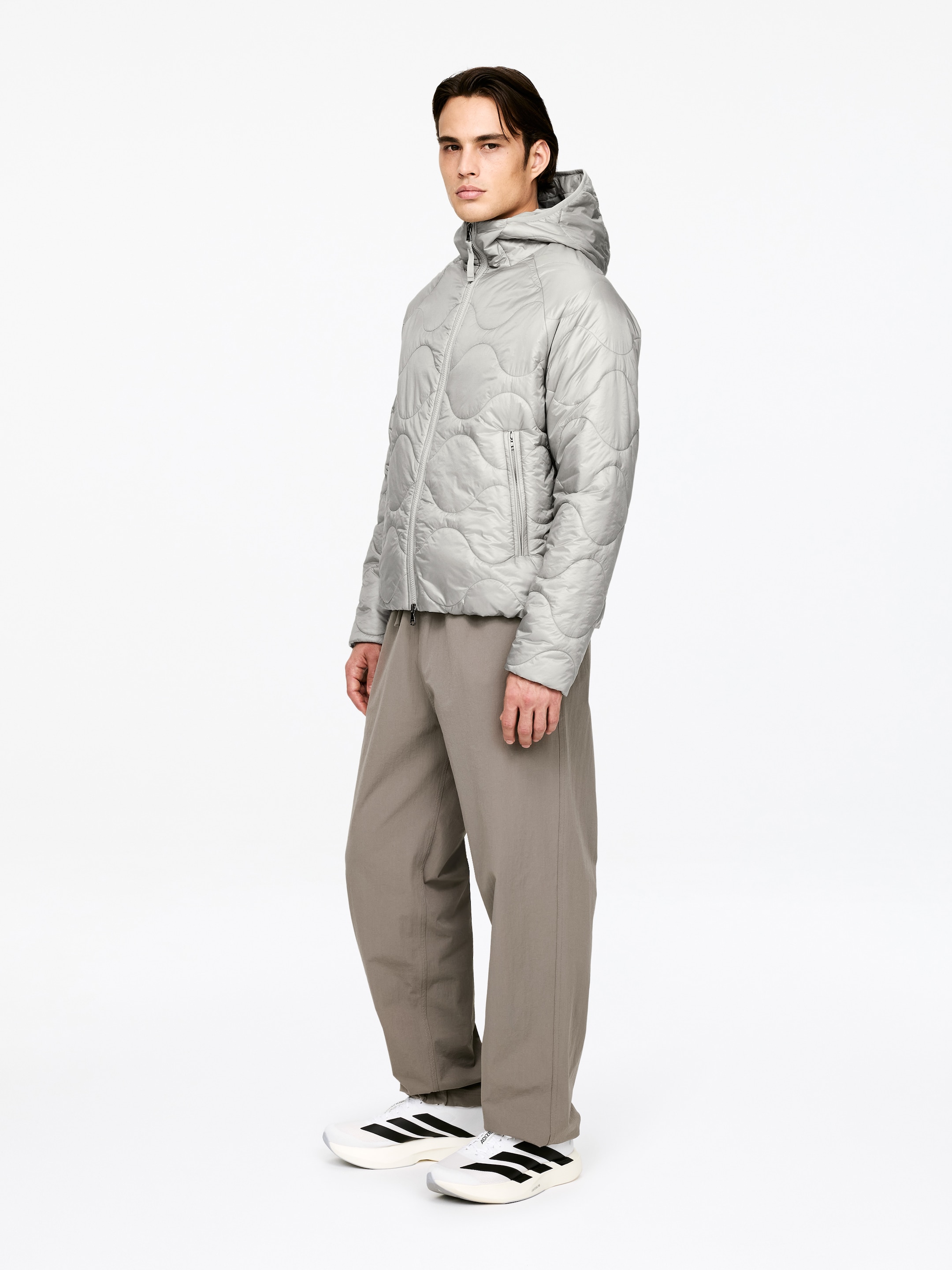 ARKET ACTIVE Hooded Jacket - Grey - Regular fit - Men - StillMedia/Lookbook - 3