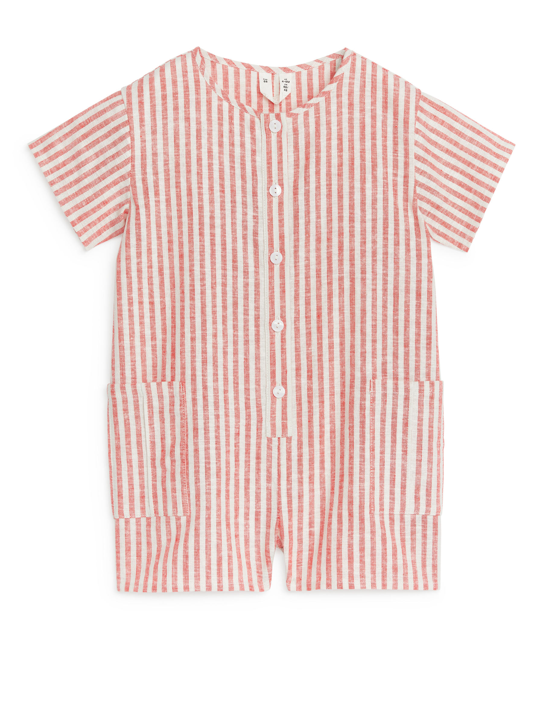 Strampler aus Leinen - Weiß/Rot - Regular Fit - Kinder - StillMedia/DescriptiveStillLife - 1