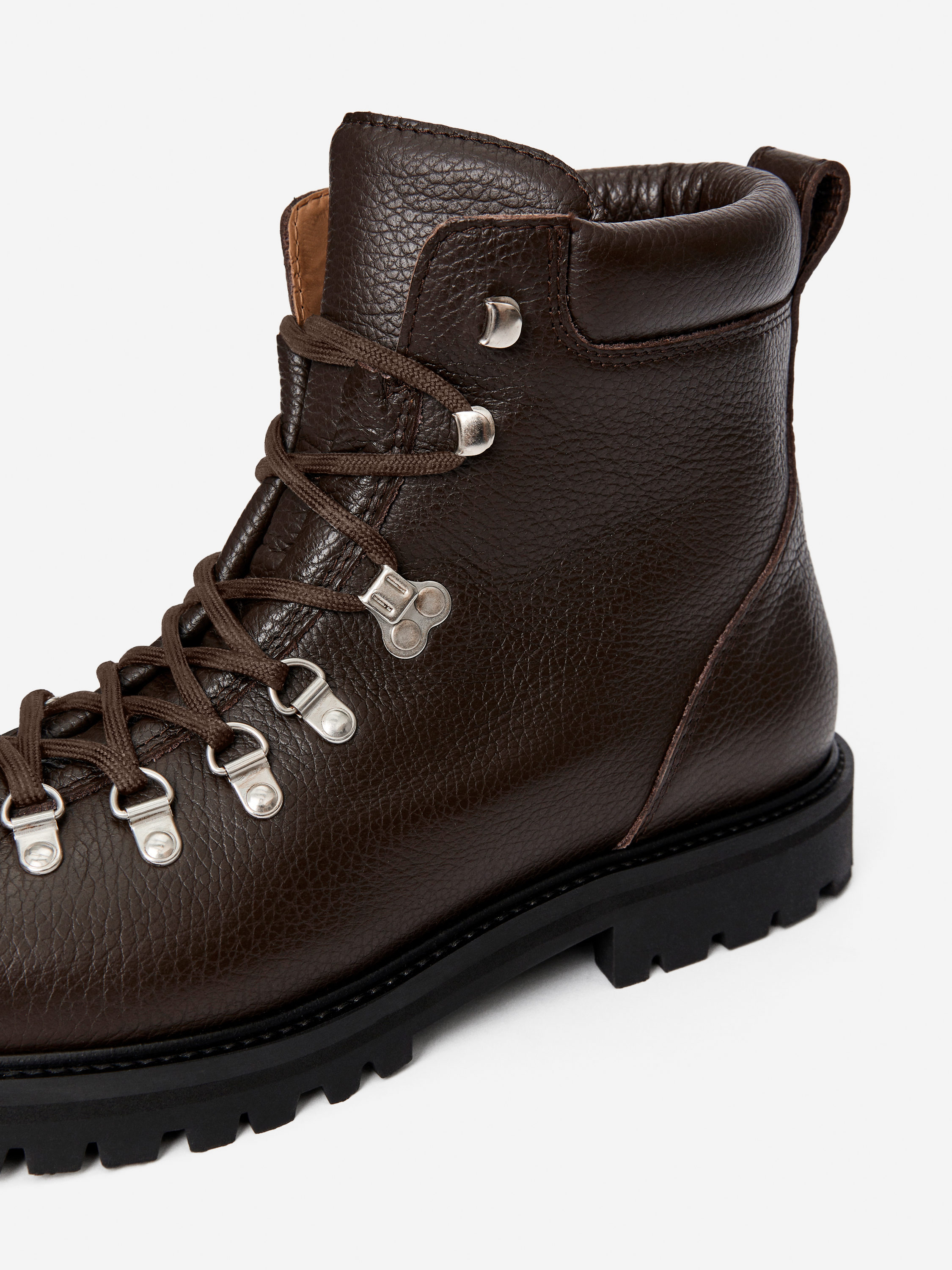 Leather Hiking Boots - Dark Brown - Men - StillMedia/DescriptiveDetail - 5