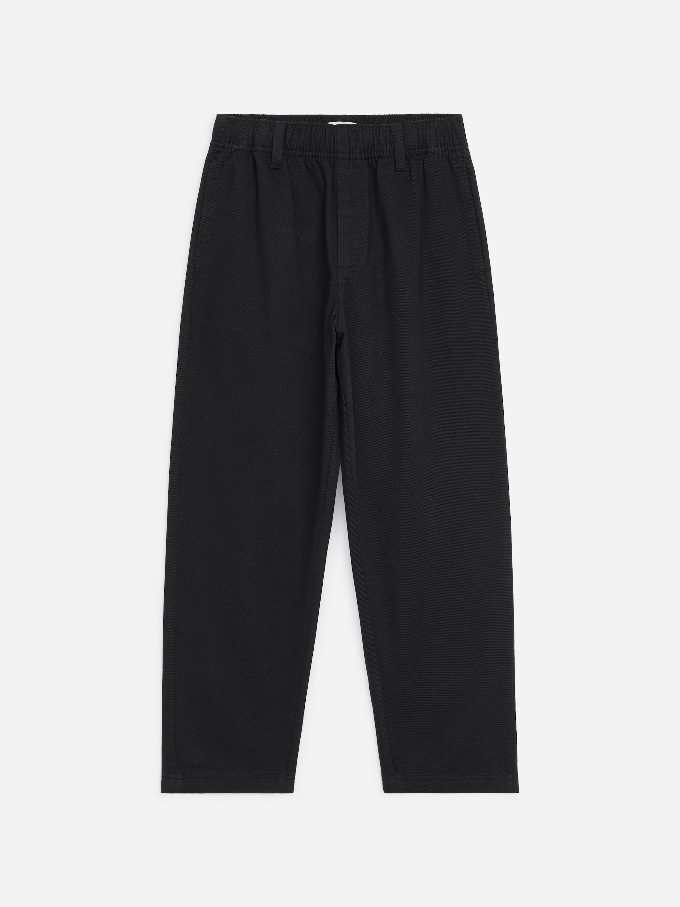 Tapered Cotton Chinos-Black-21091