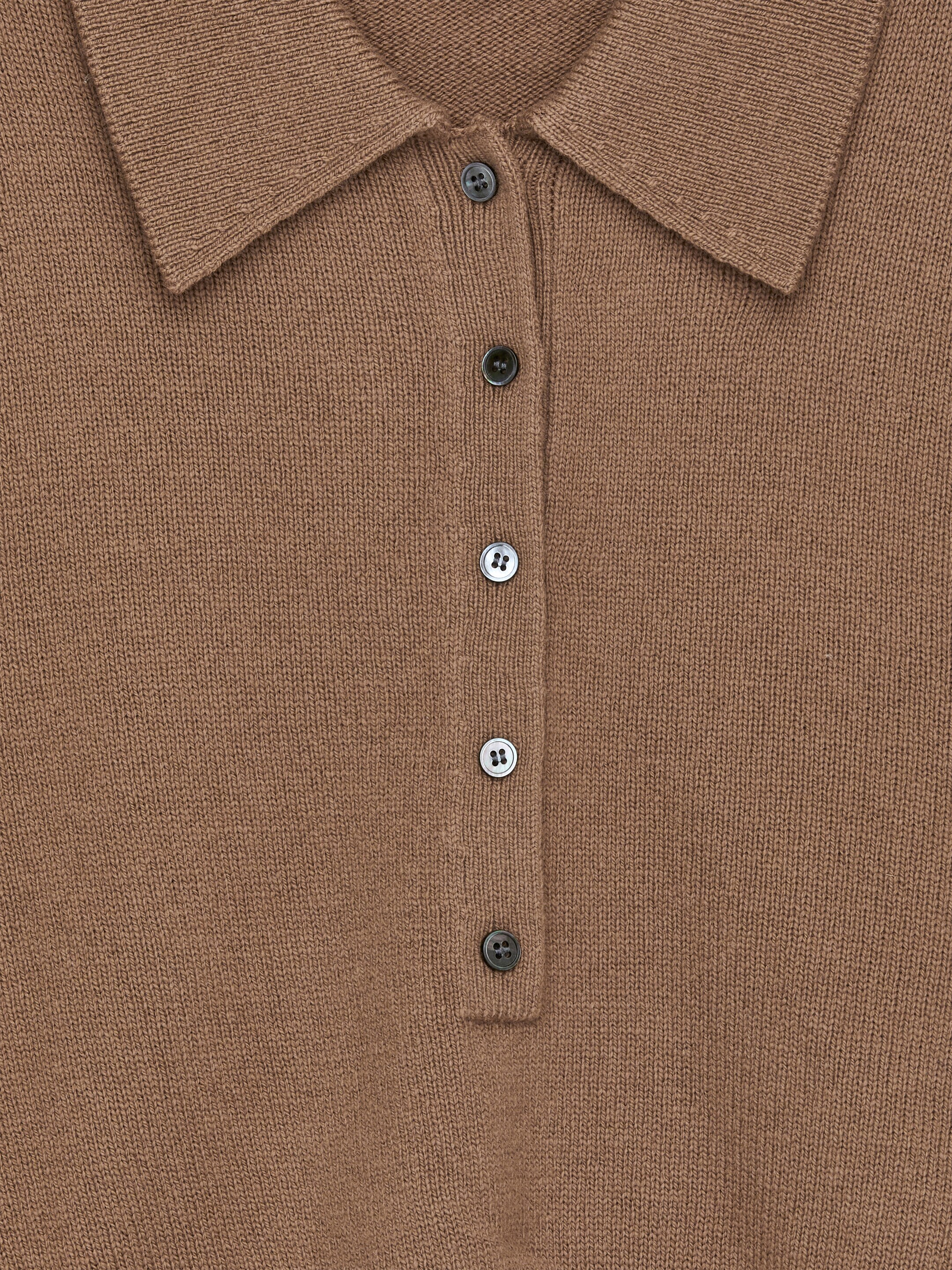 Visa större bild: Ulltröja med krage - Brun - DAM | H&M SE 2