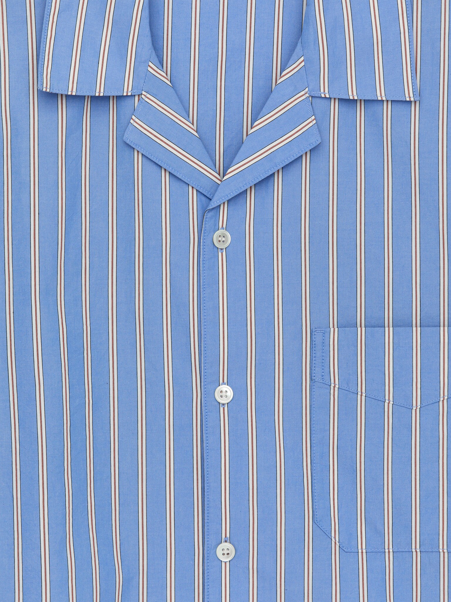 Chemise de pyjama en popeline - Bleu/Rayures/Bleu/Blanc - 2
