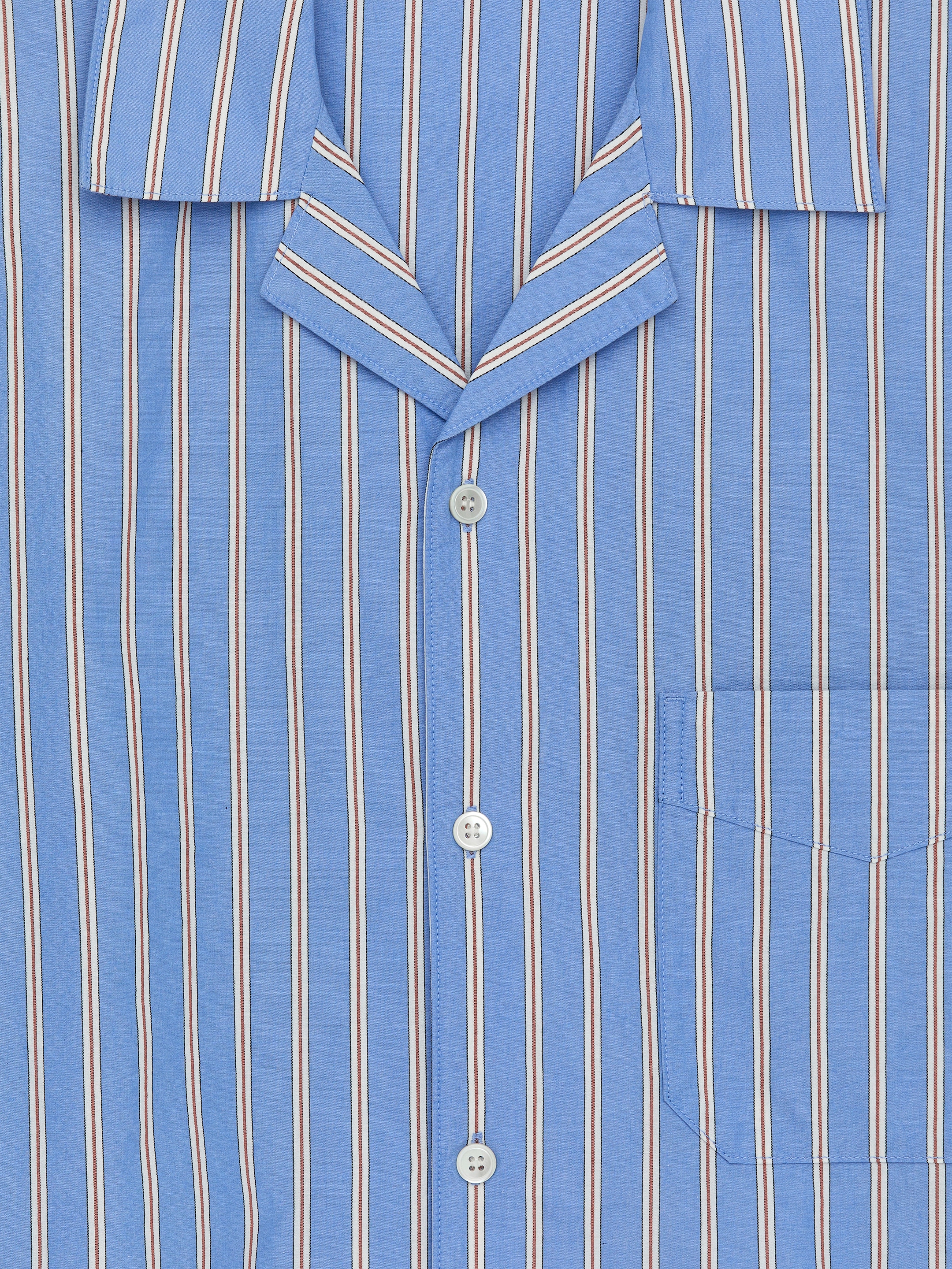 Pyjama-Hemd aus Popeline - Blau/Gestreift - Loose Fit - Herren - StillMedia/DescriptiveDetail - 2