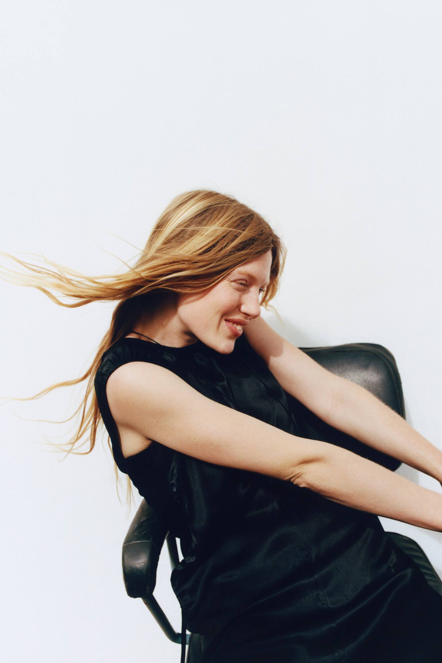 Satijnen jurk - Zwart - 4