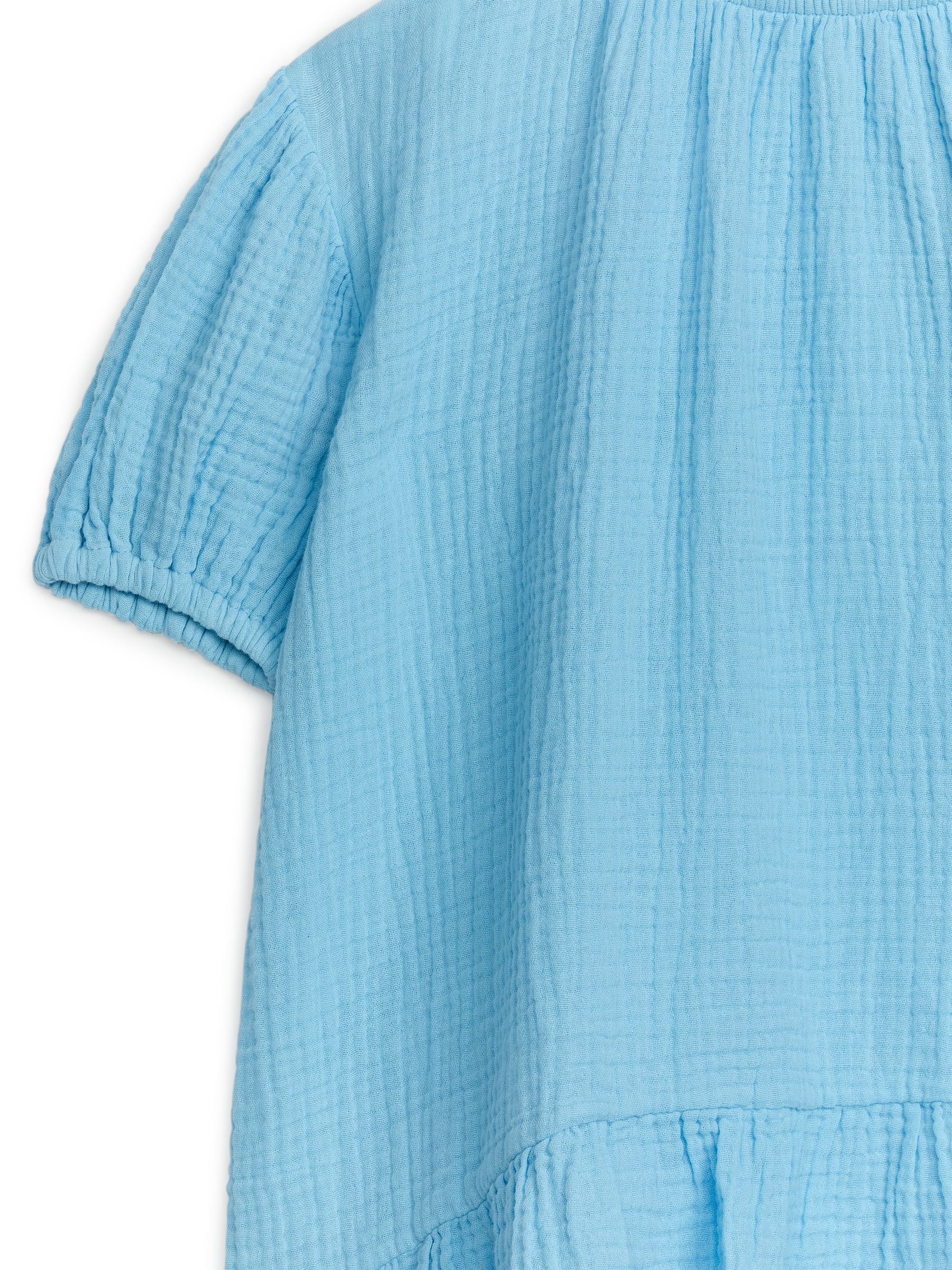 Kleid aus Baumwollmusselin - Hellblau - Oversize - Kinder - StillMedia/DescriptiveDetail - 1