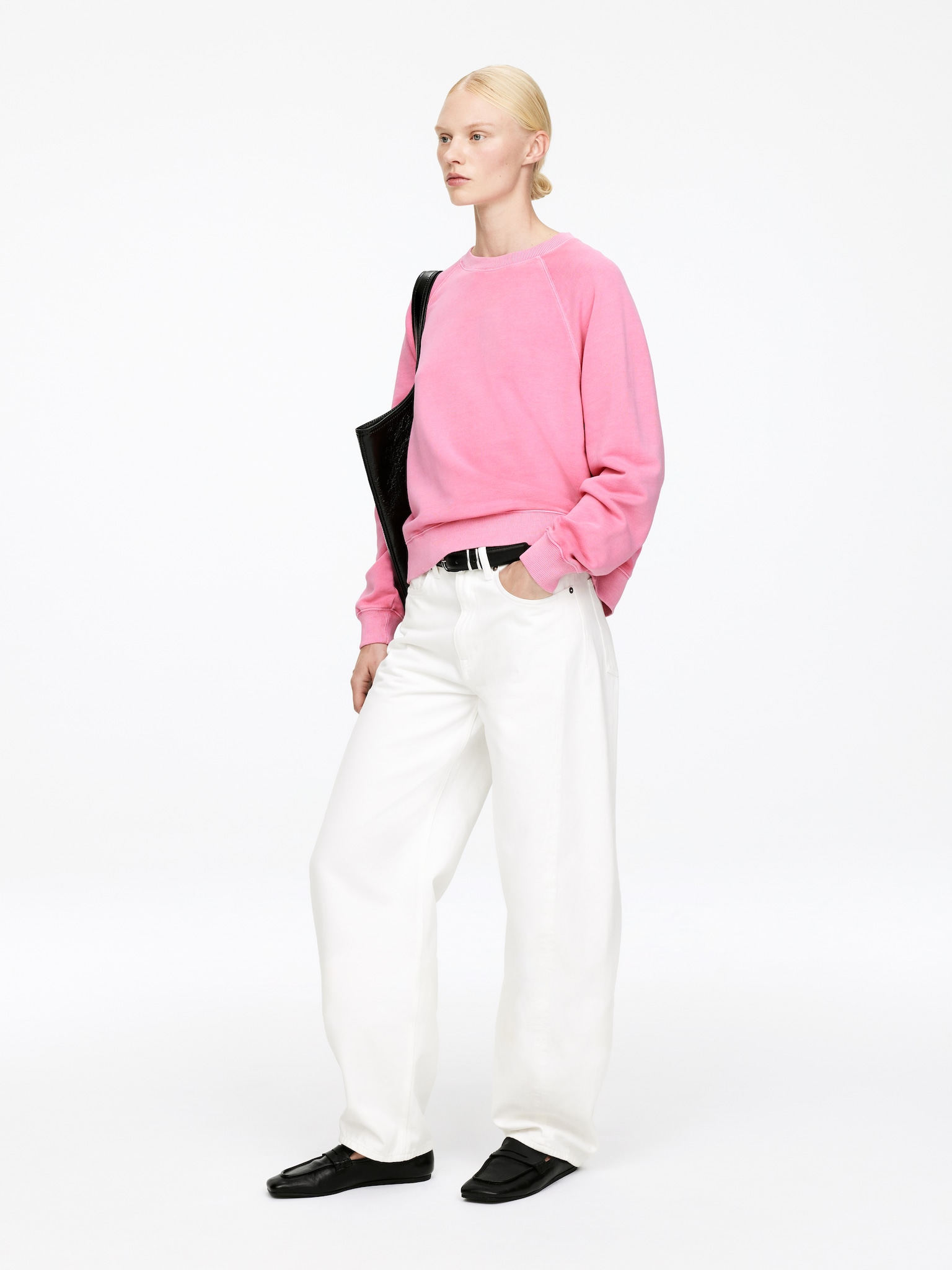 Sweat en éponge - Rose/Gris chiné/Noir/Violet/Bleu/Marron foncé/Bleu foncé - 5