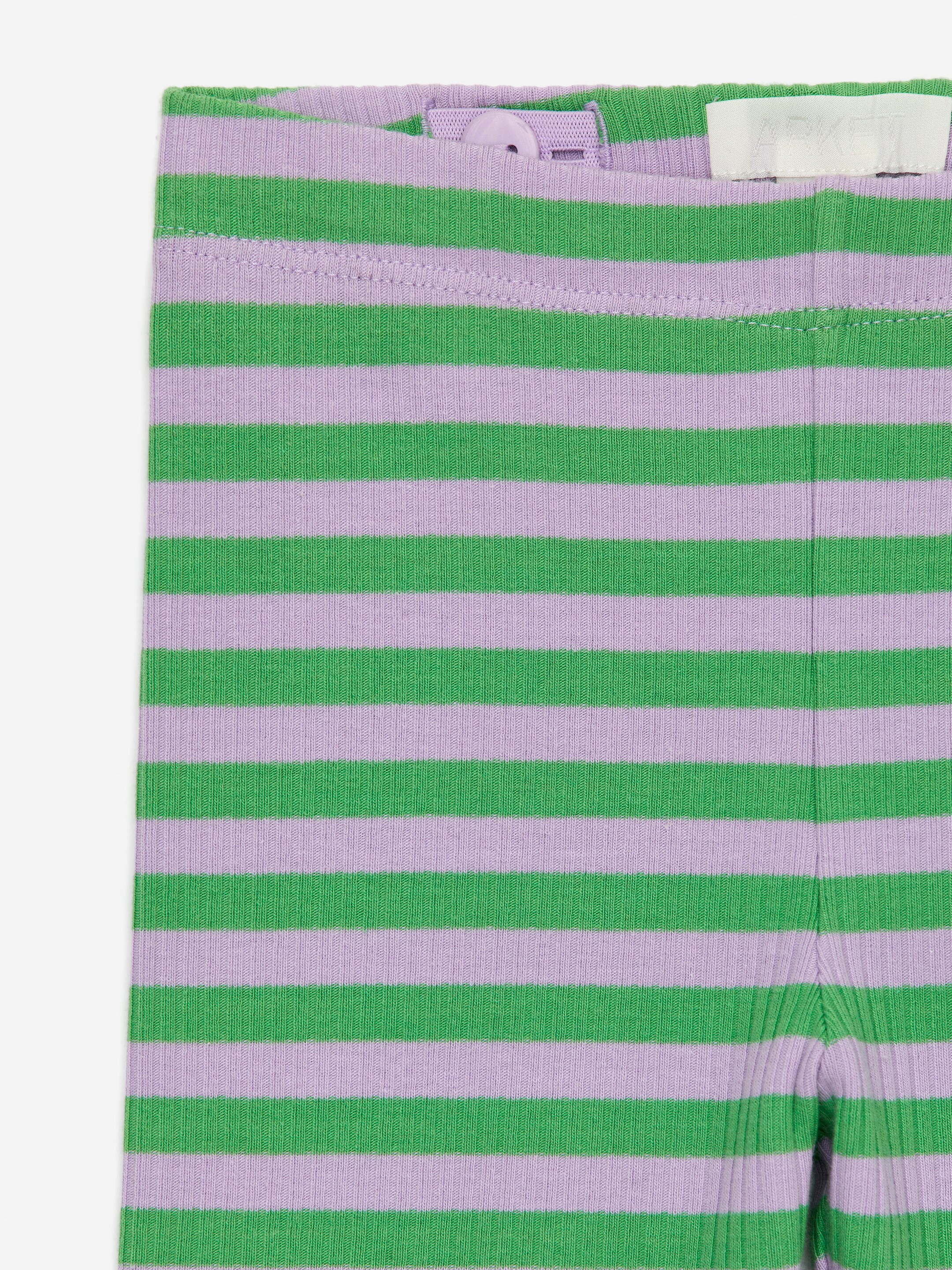 Zobrazit větší obrázek: Žebrované cyklistické šortky - Lila/Zelená - DĚTI | H&M CZ 3