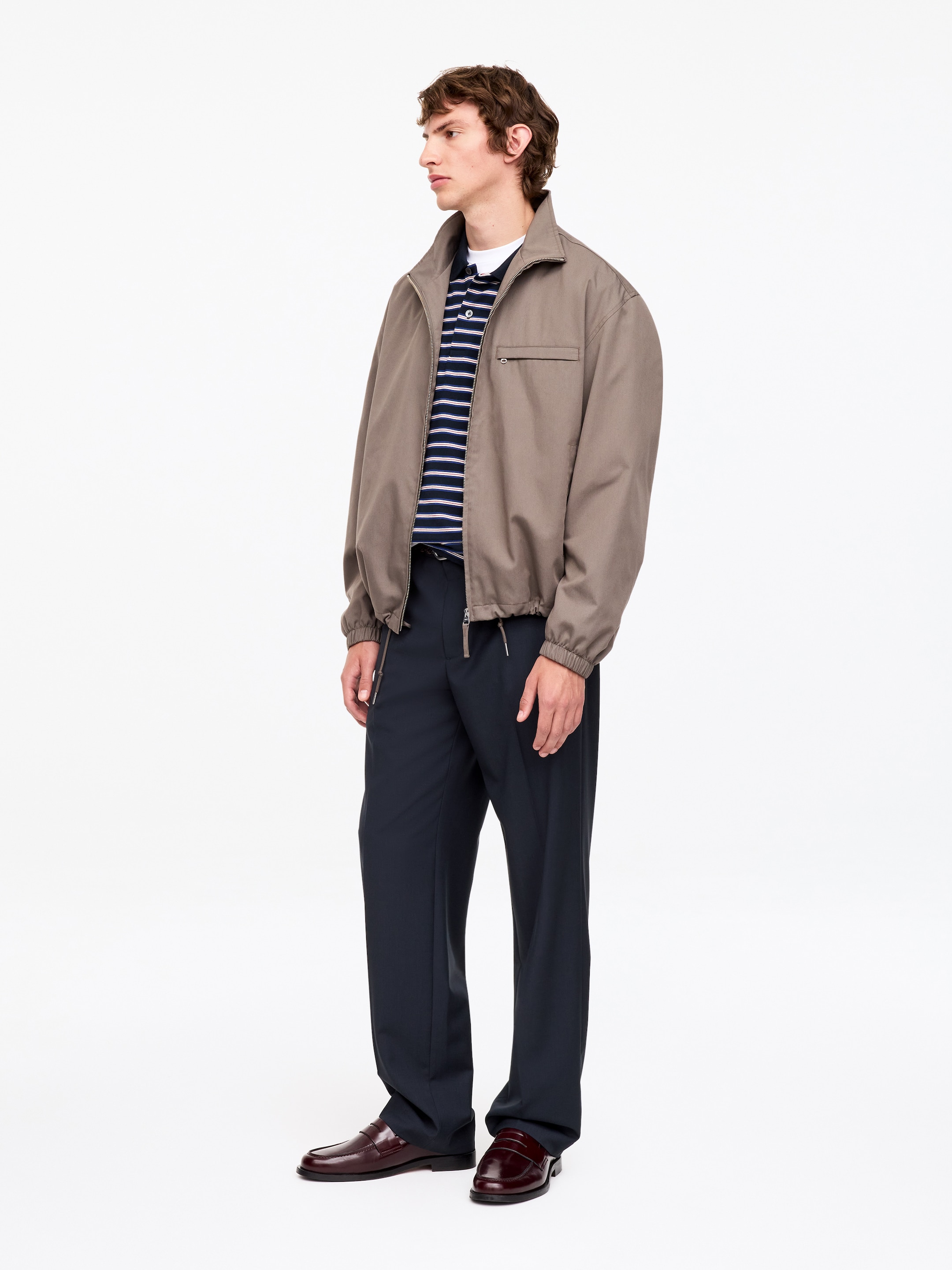 Regular Lightweight Wool Trousers - Dark Blue - Regular fit - Men - StillMedia/Lookbook - 2
