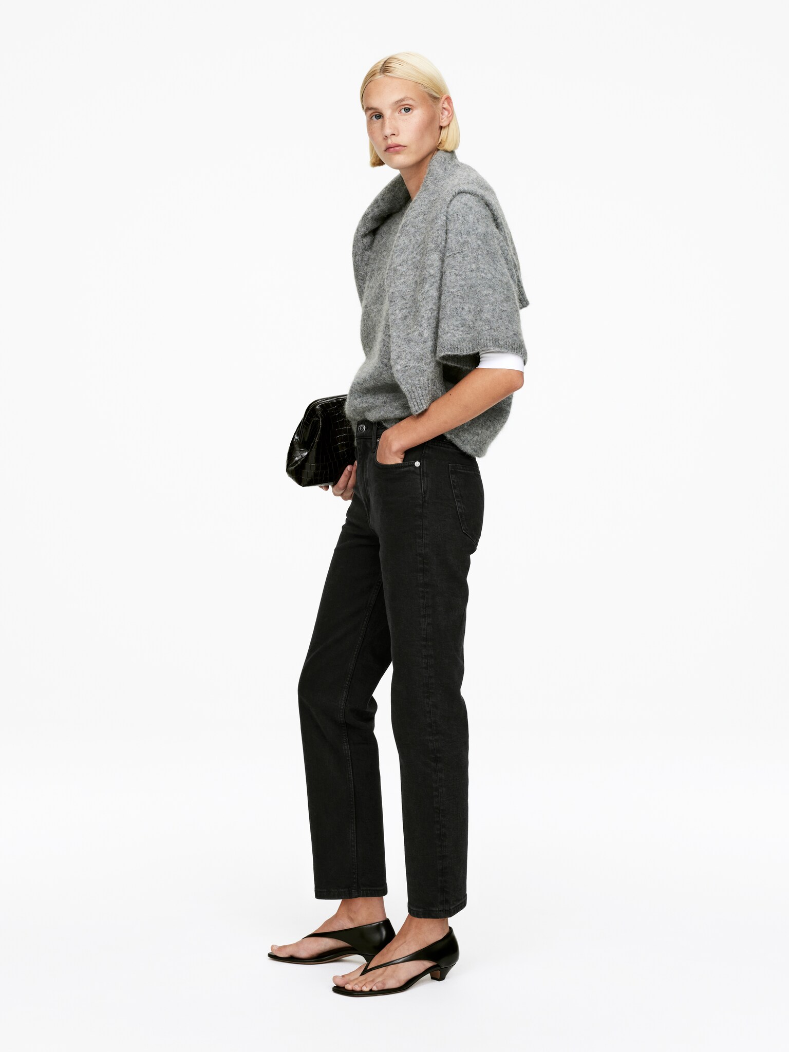 JADE CROPPED Slim Jeans - Washed Black/White/Blue/Dark Blue/Dark Red/Mid Blue/Dark Blue/Black - 5