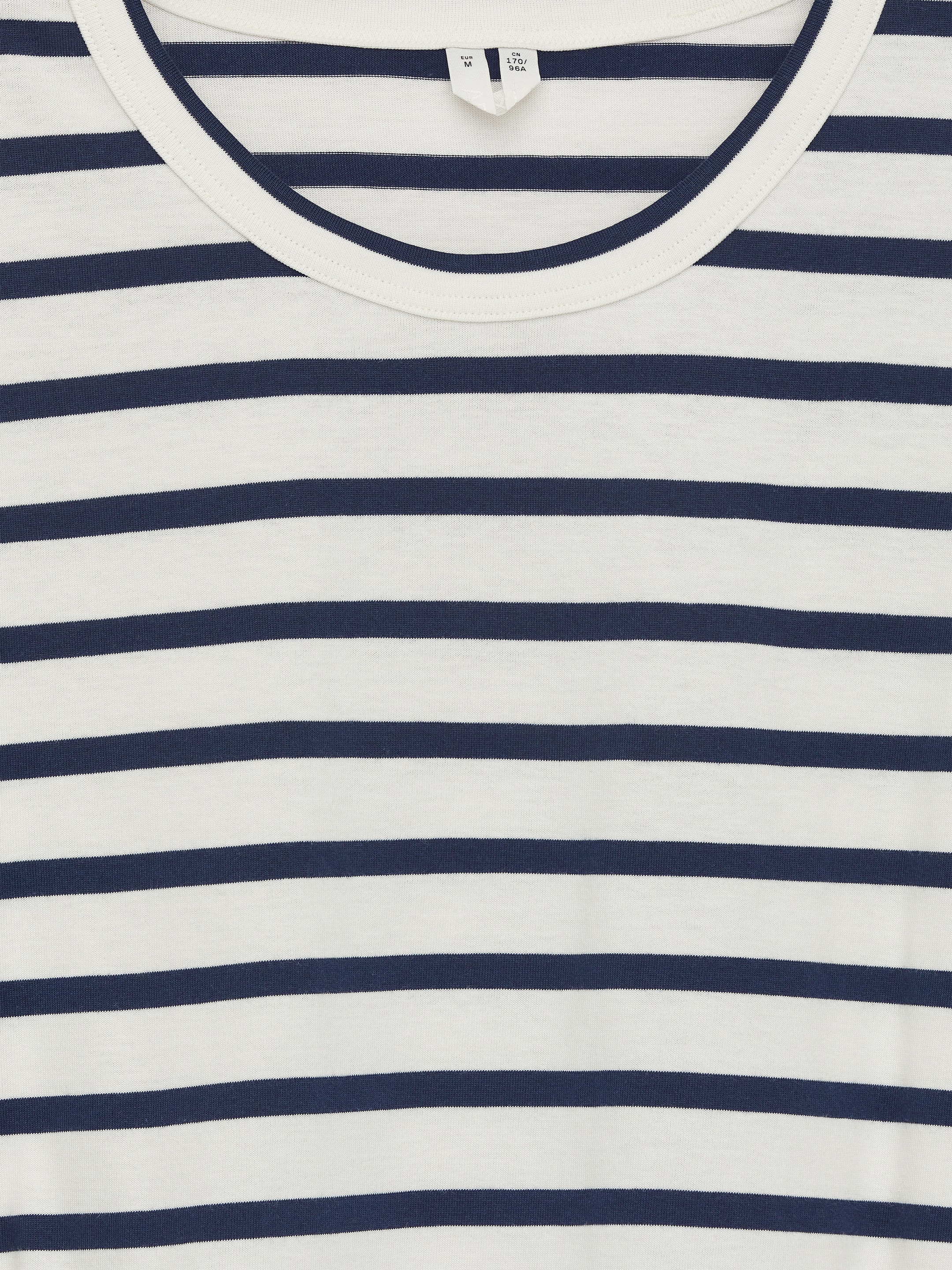Vis større bilde: T-skjorte i mellomvekt - Mørkeblå/off white - DAME | H&M NO 6