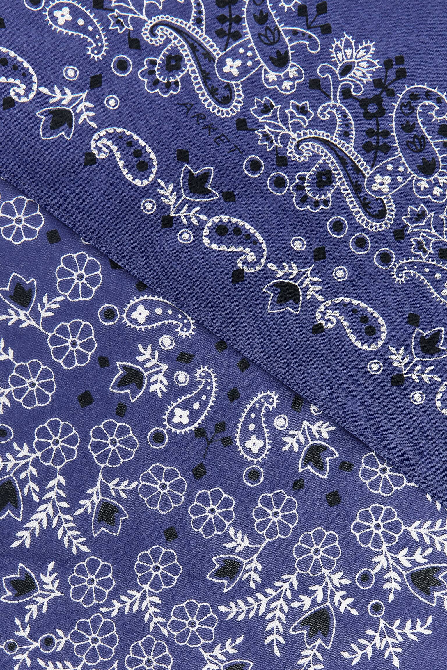 Scarf i bomull - Blå - 5