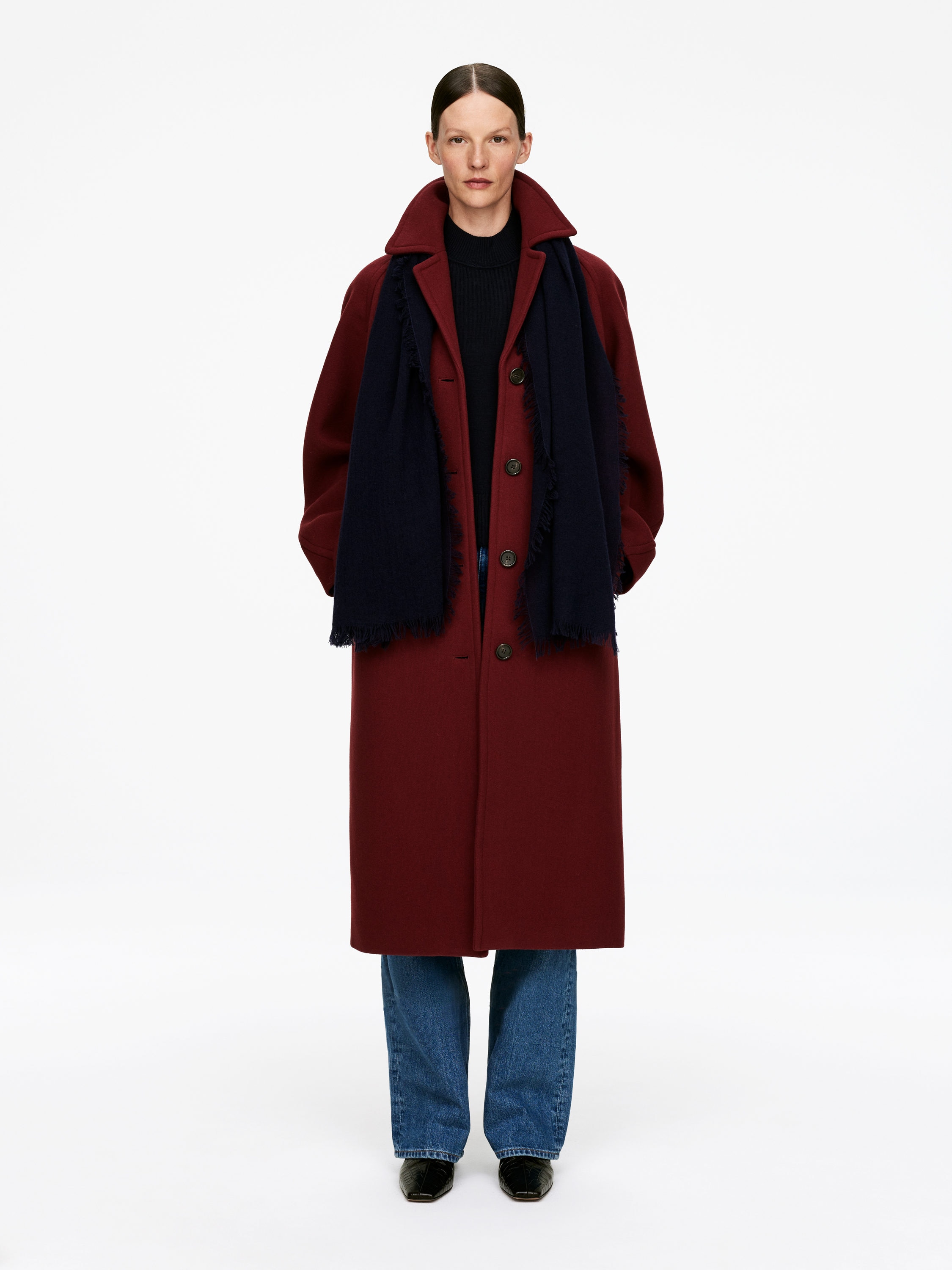Light Wool Scarf - Dark Blue - Women - StillMedia/Lookbook - 4