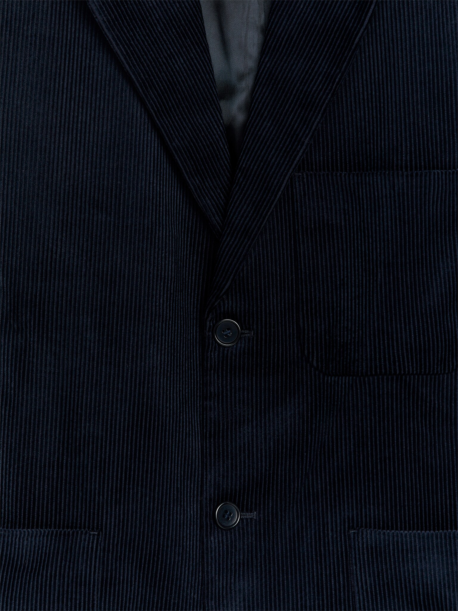 Blazer en velours - Bleu foncé - 4