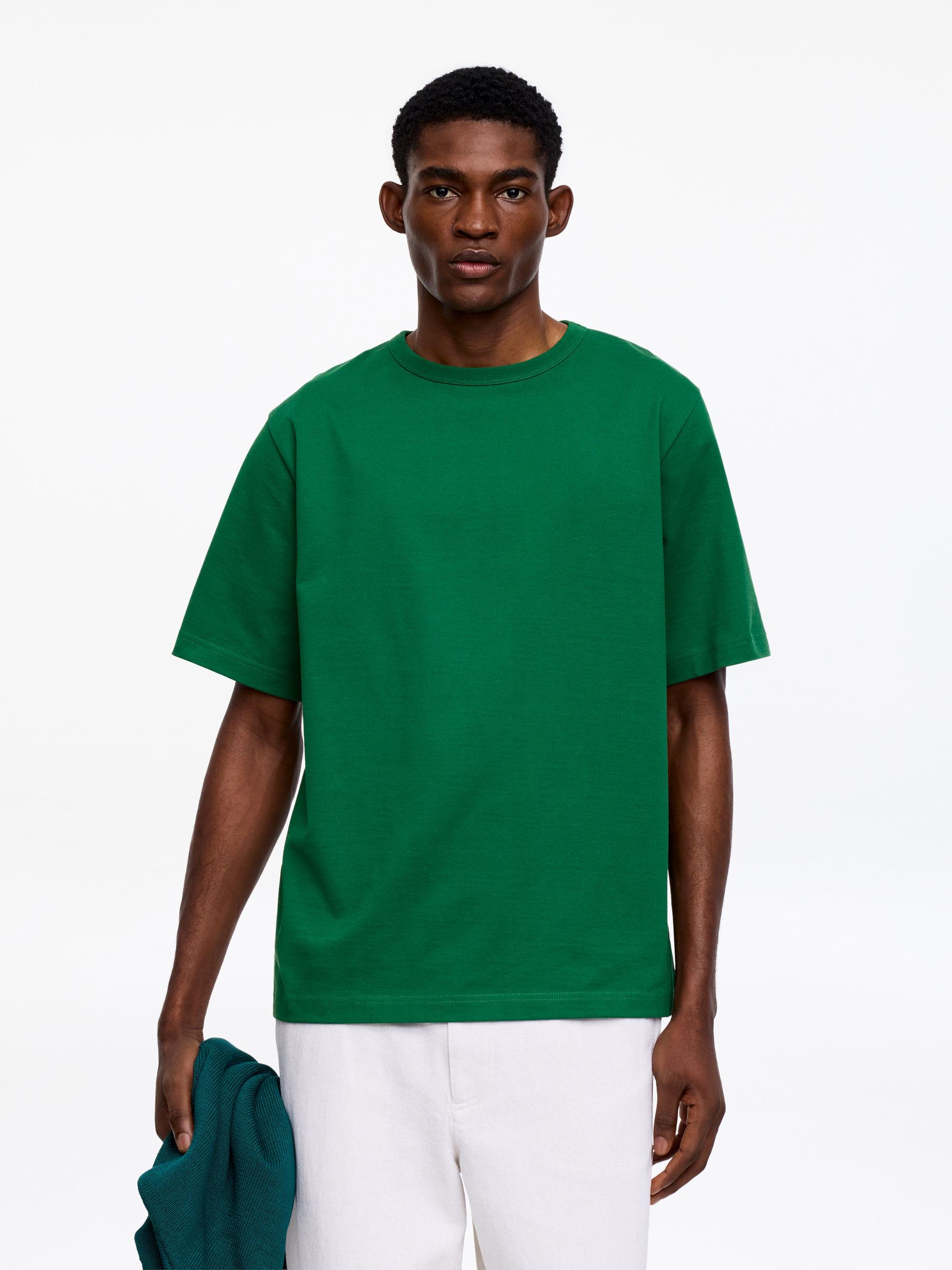 270 GSM Oversized T-Shirt - Green - Relaxed fit - Men - StillMedia/Lookbook - 3