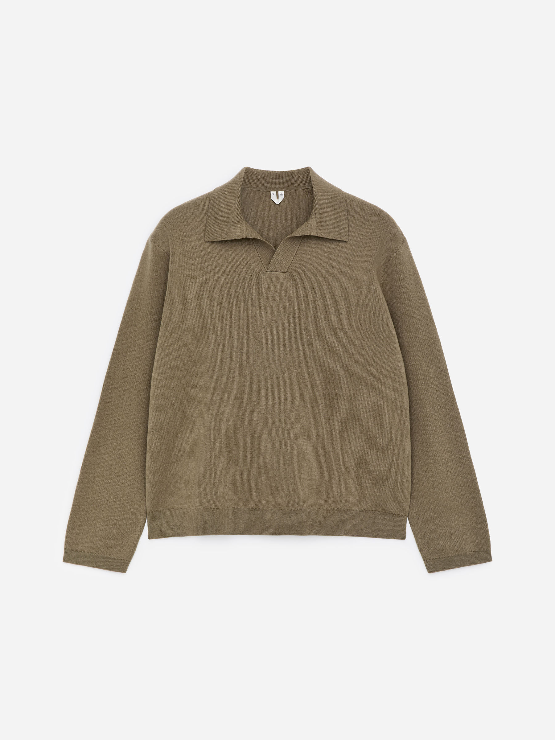 Polo en mezcla de algodón y seda - Verde caqui - Corte relajado - Men - StillMedia/DescriptiveStillLife - 1