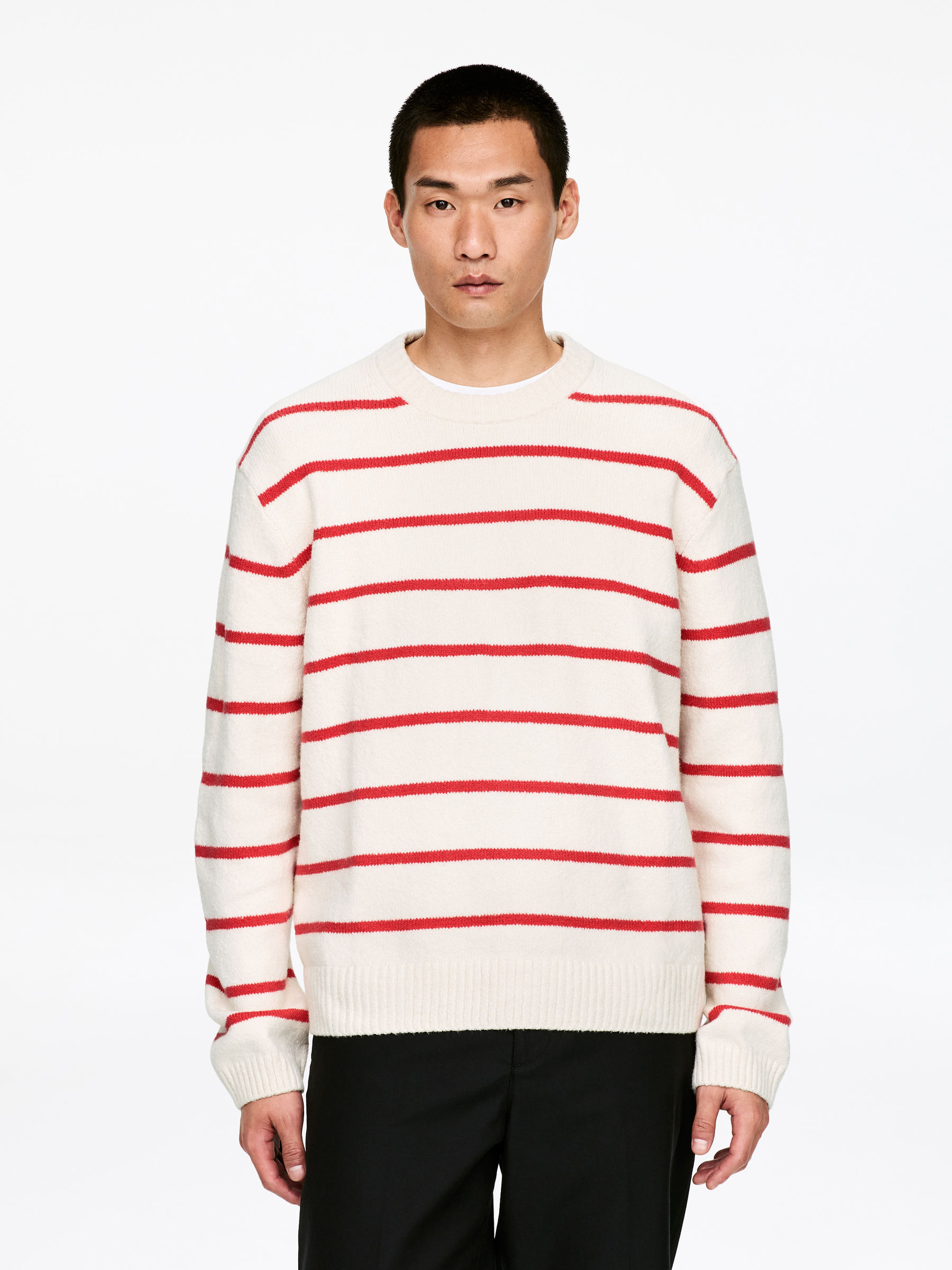 Relaxed Cotton Blend Jumper-#E8E0C9-17670