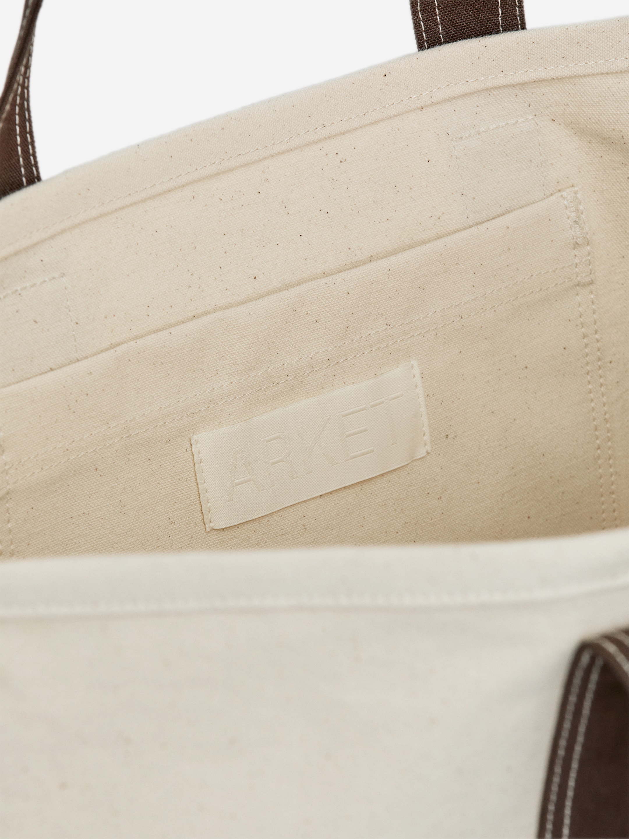 Sac fourre-tout oversize en toile - Écru/Taupe - Homme - StillMedia/DescriptiveDetail - 5
