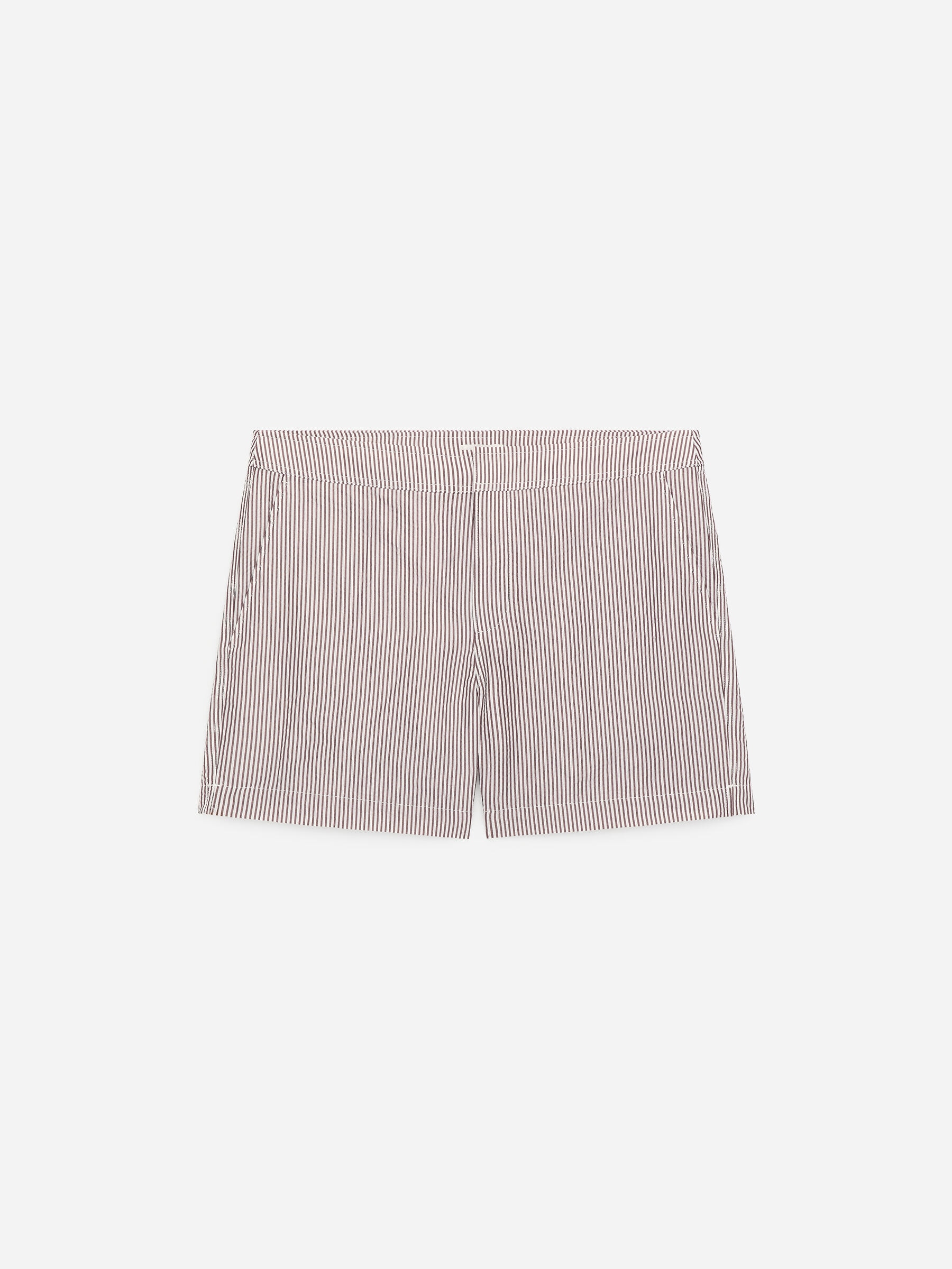 Seersucker Swim Shorts - Purple/Striped - Regular fit - Men - StillMedia/DescriptiveStillLife - 1