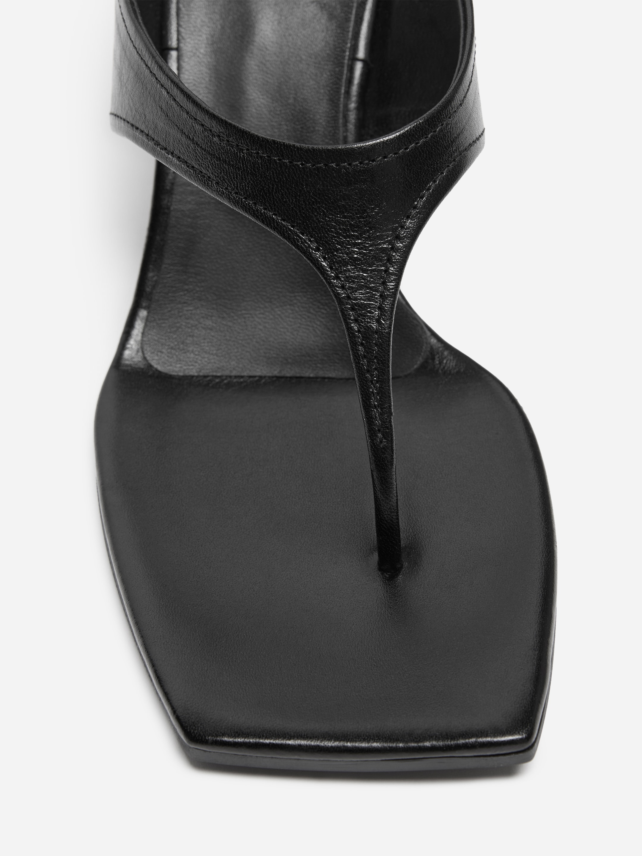 Sandales tong compensées en cuir - Noir - Femme - StillMedia/DescriptiveDetail - 5