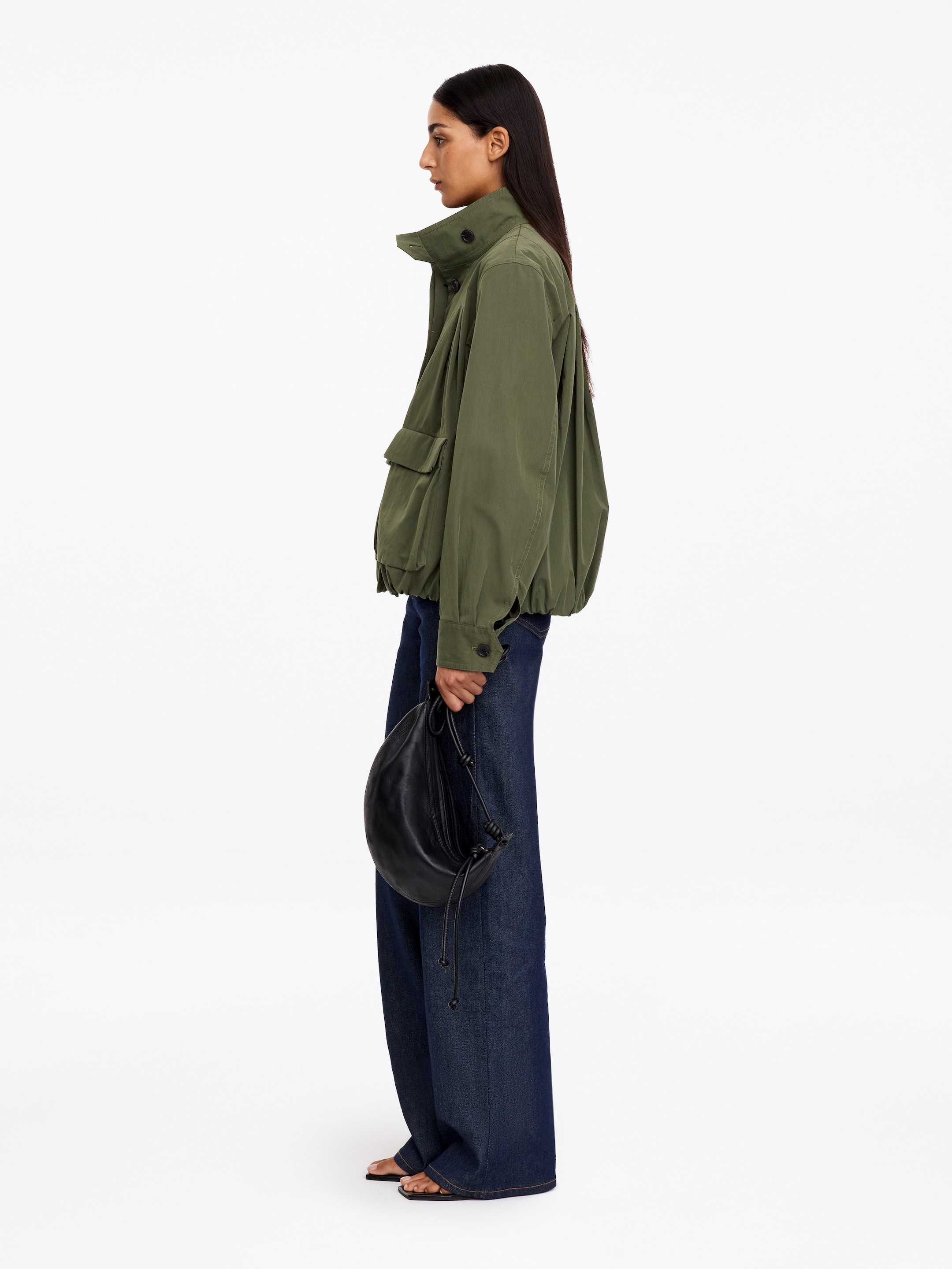 Blouson Jacket - Khaki Green - Relaxed fit - women - StillMedia/Lookbook - 3