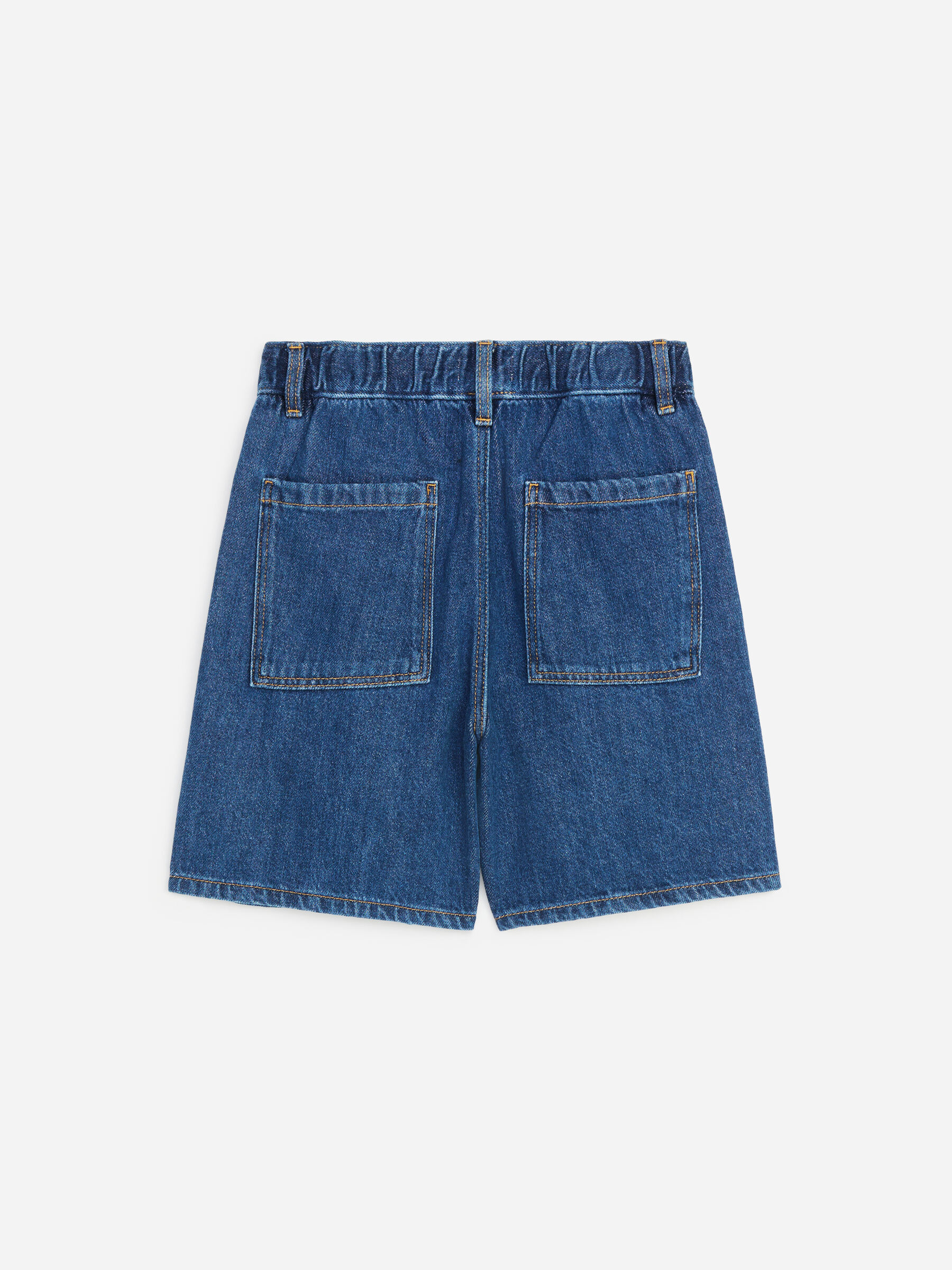 Denim Pull-On Shorts - Dark Blue - Relaxed fit - Children - StillMedia/DescriptiveStillLife - 3