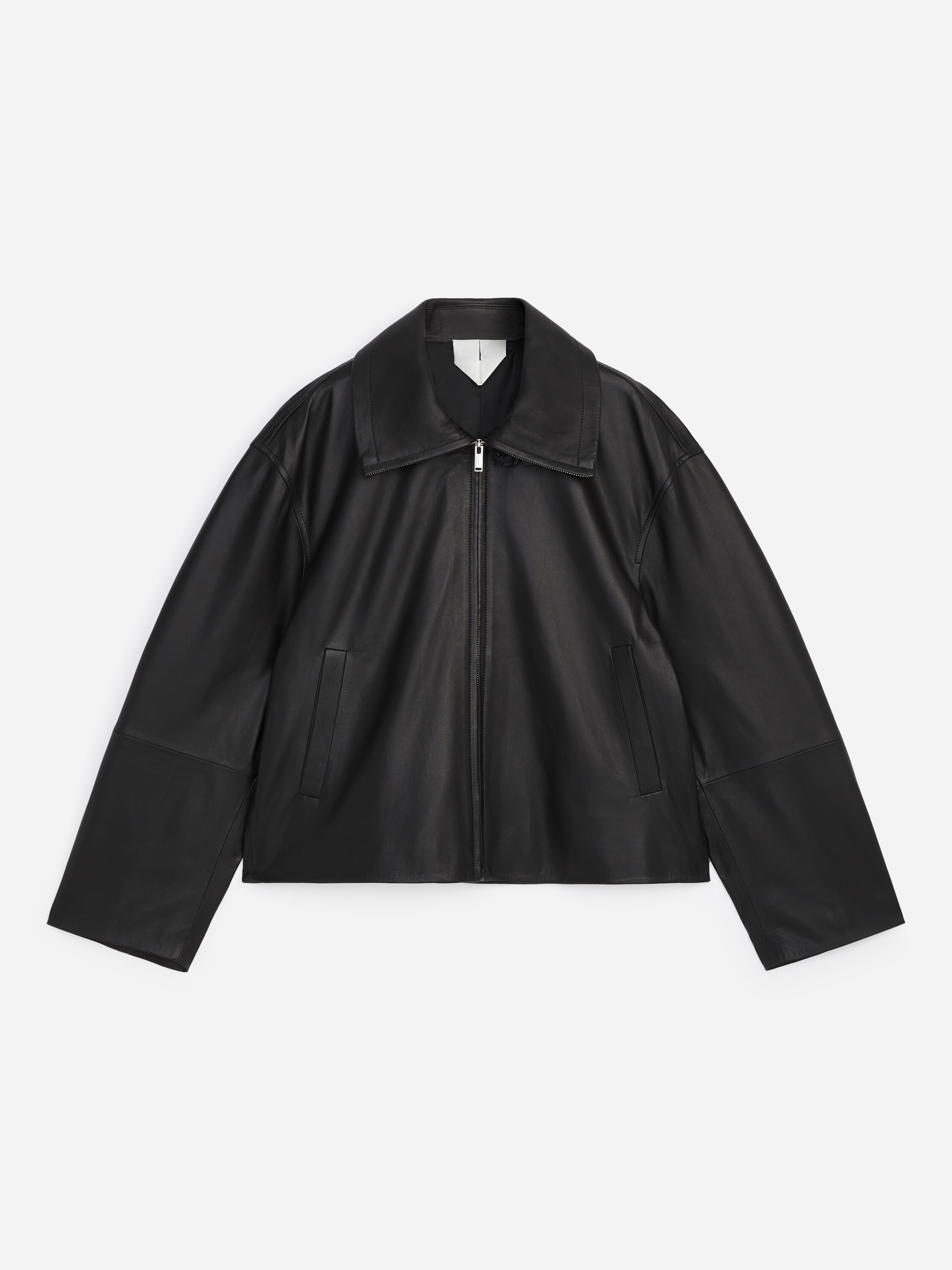 Short Leather Jacket – Black – Women – ARKET NL