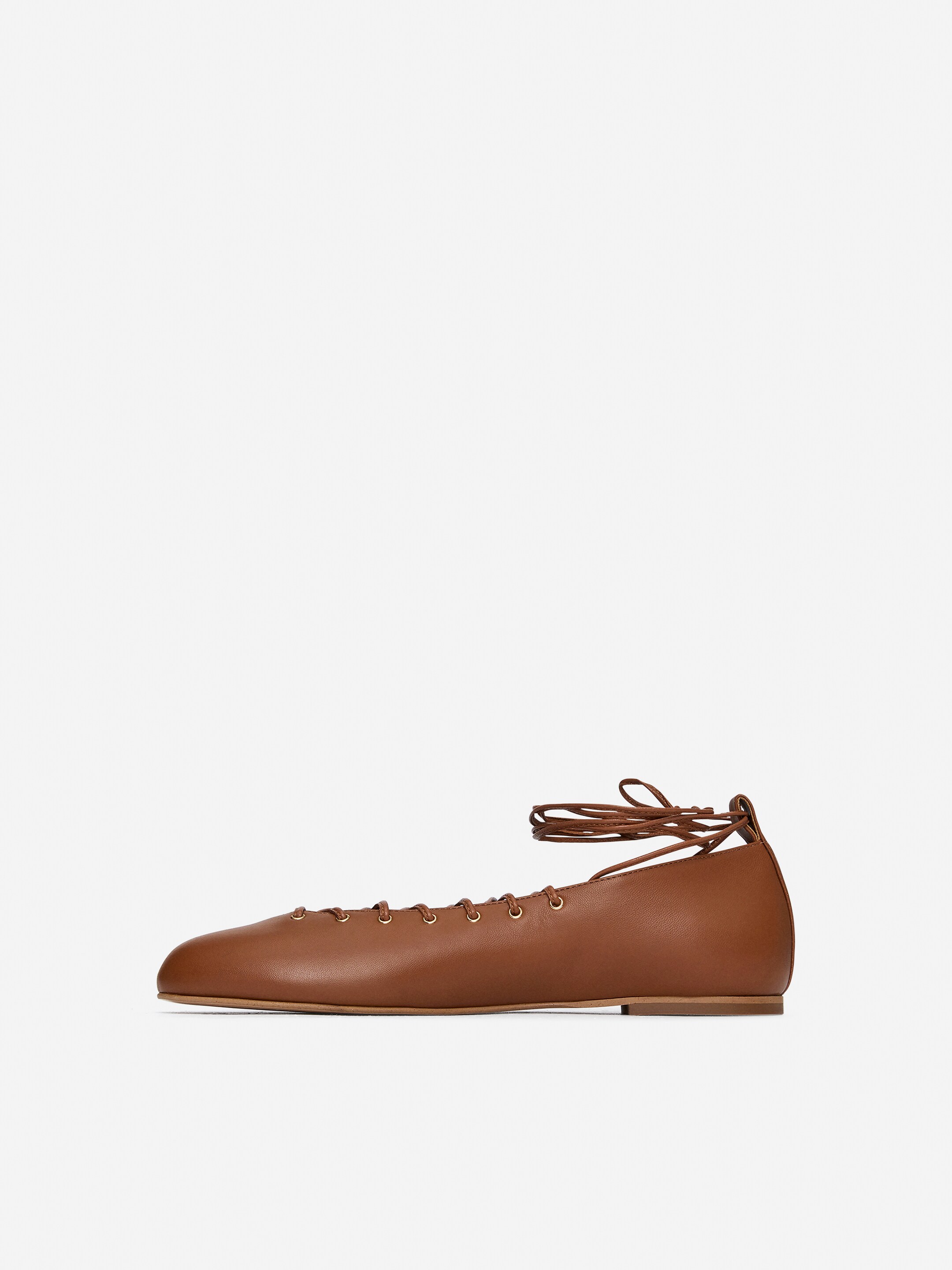 Ver imagen más grande: Bailarinas con cordones - Coñac - MUJER | H&M ES 5