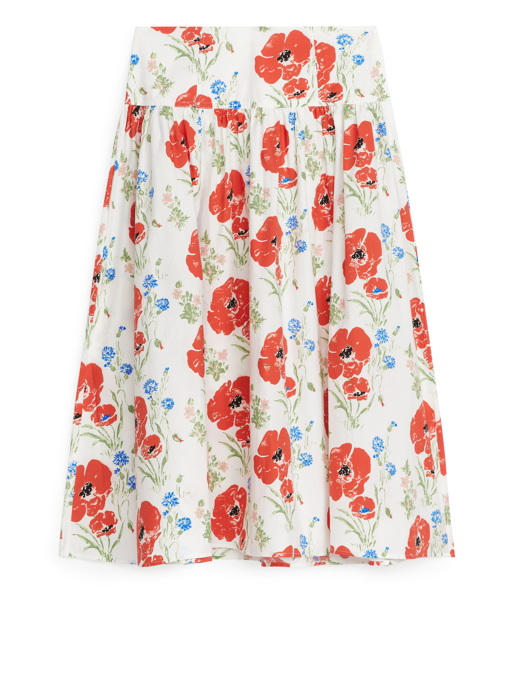 A-Linien-Rock - Weiß/Blumen - Slim Fit - Damen - StillMedia/DescriptiveStillLife - 1