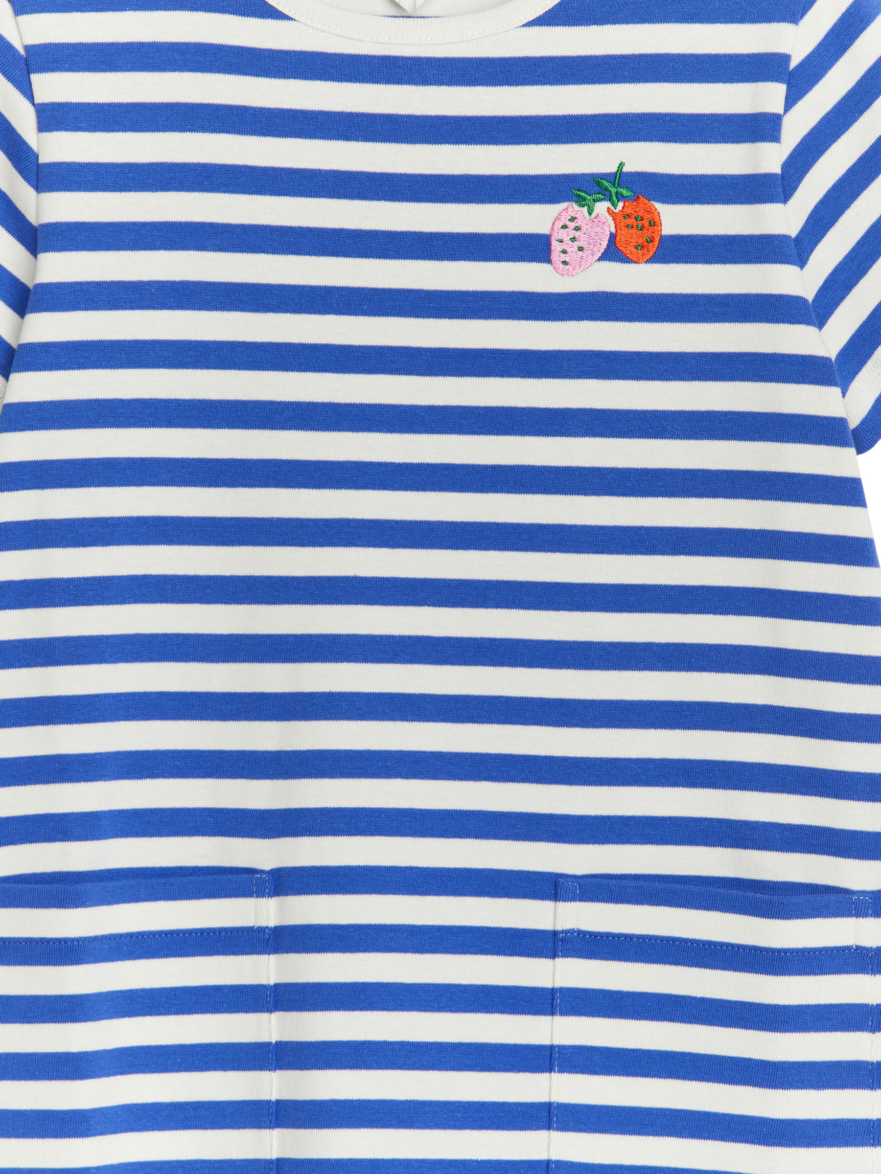 Besticktes T-Shirt-Kleid - Weiß/Blau - Relaxed Fit - Kinder - StillMedia/DescriptiveDetail - 1