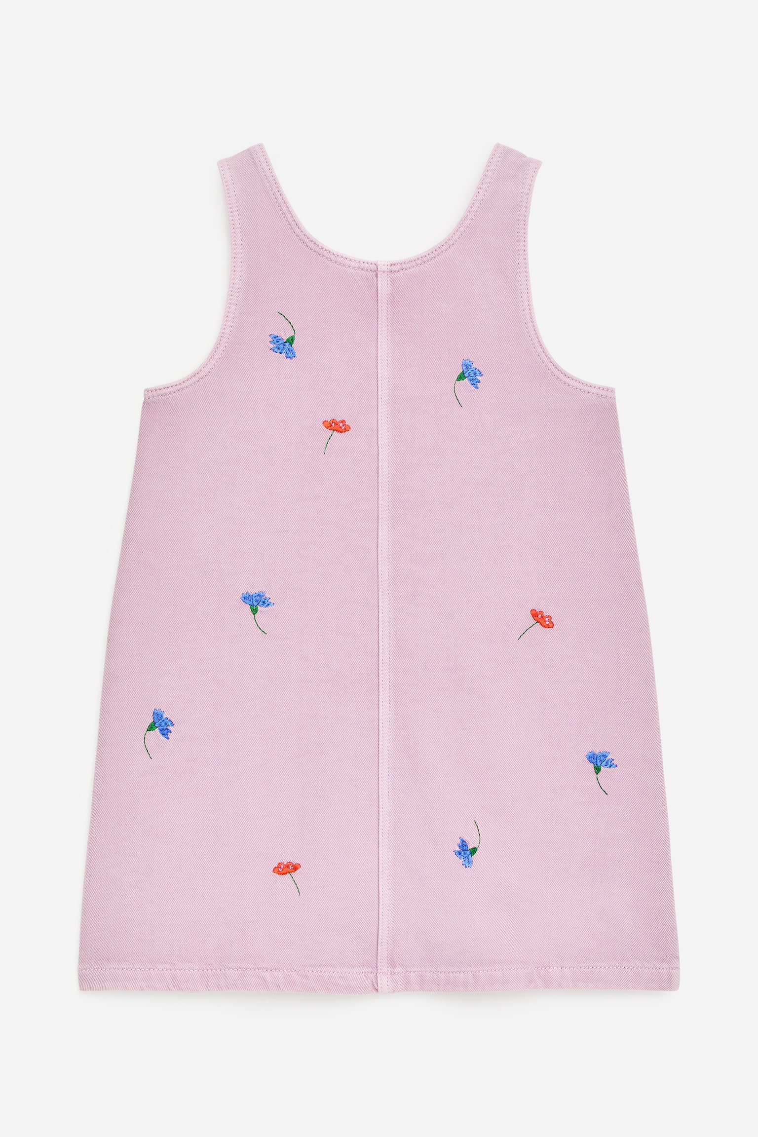 Robe en jean brodée - Mauve - 2