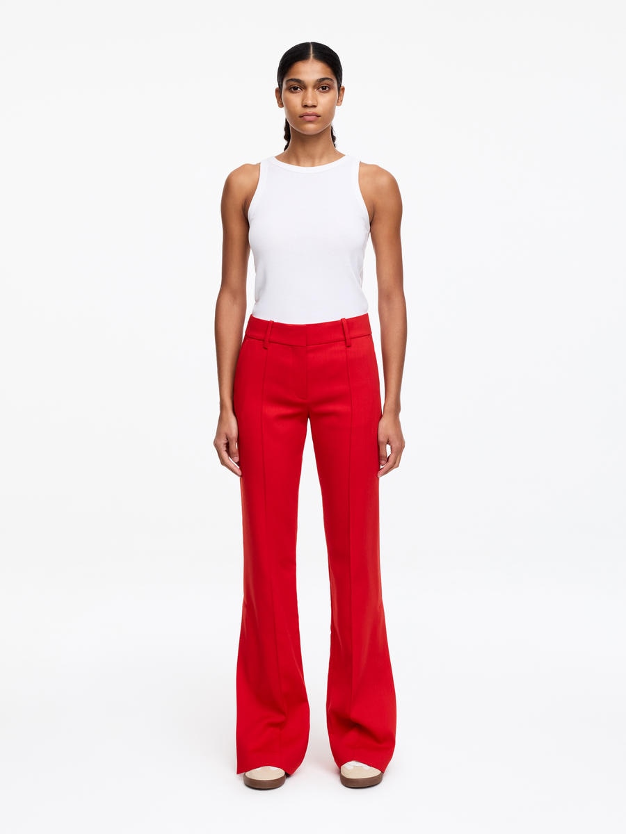 ARKET Women's  Tailored Side-Slit Trousers Red,  size 34