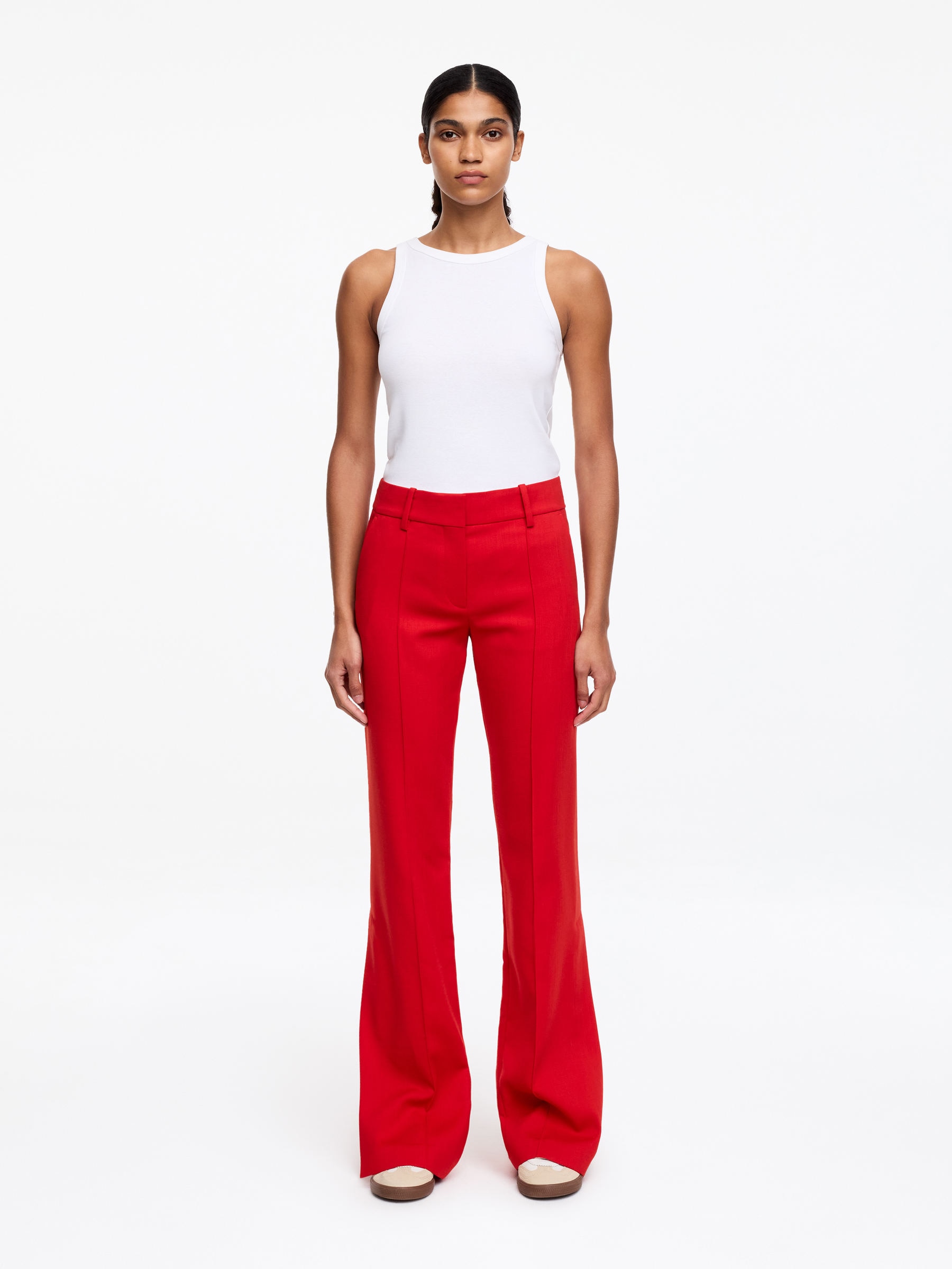 Pantalon tailleur fendu-#B32B34-18313