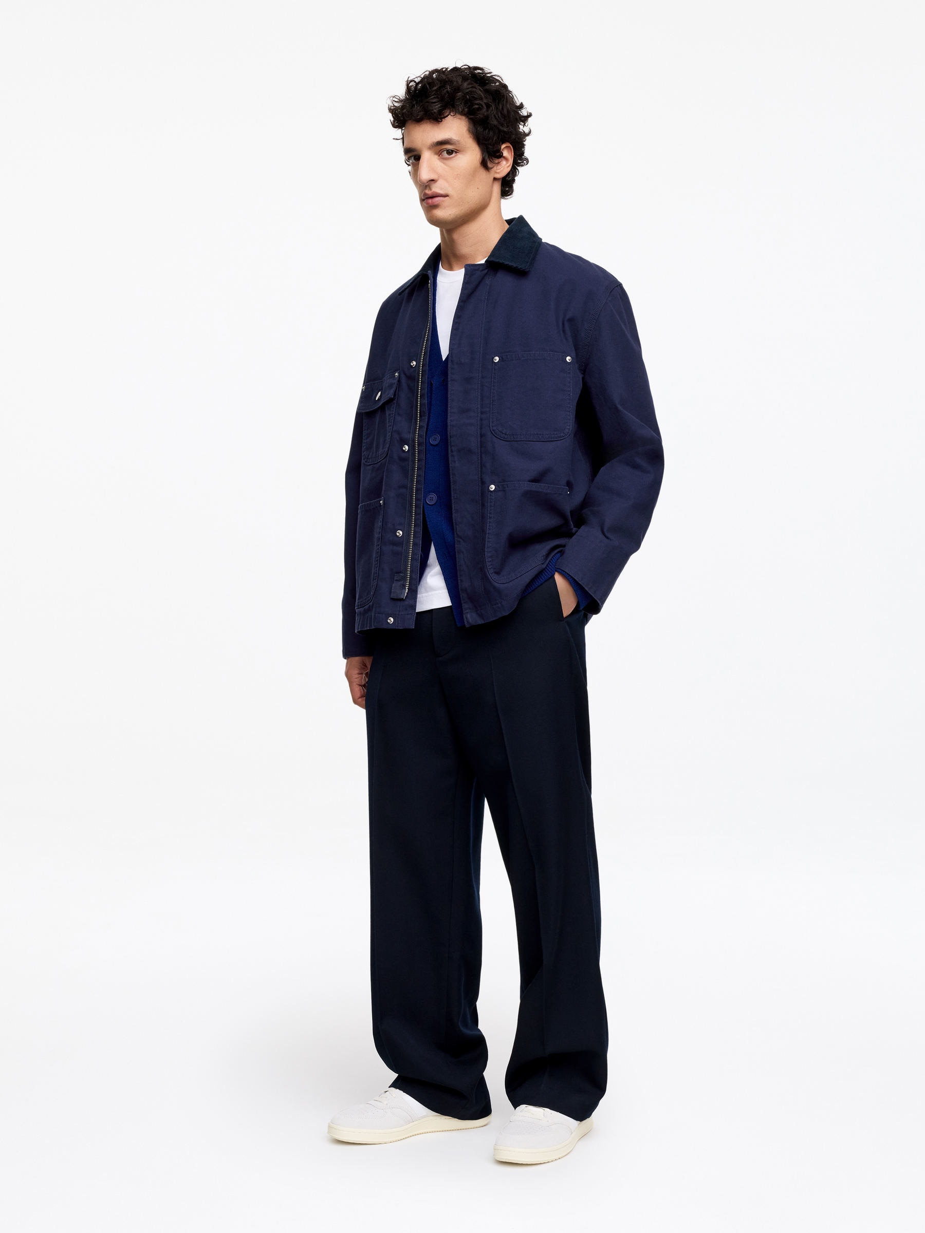 Veste utilitaire en toile - Bleu foncé - Regular fit - Homme - StillMedia/Lookbook - 4