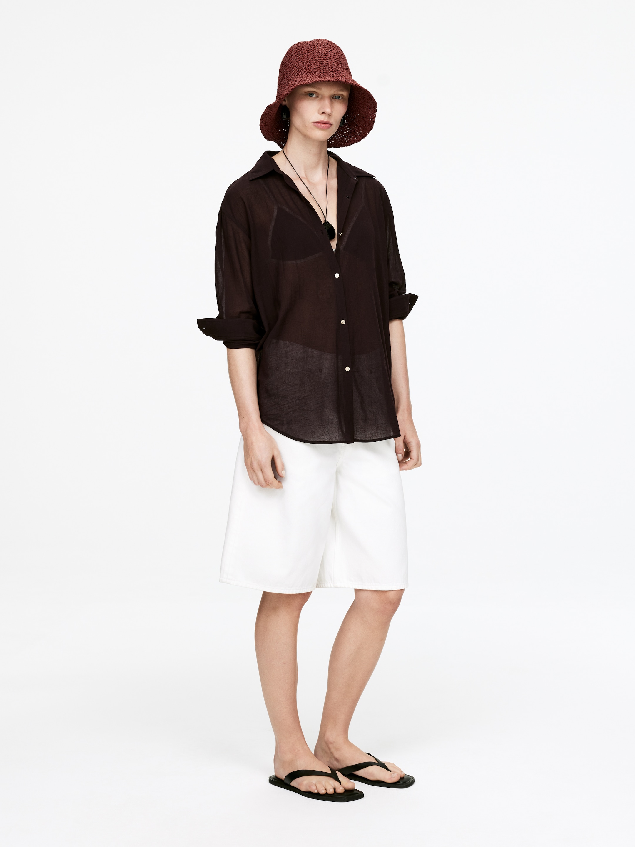 Agrandir l'image: Chapeau en paille - Marron - FEMME | H&M FR 2