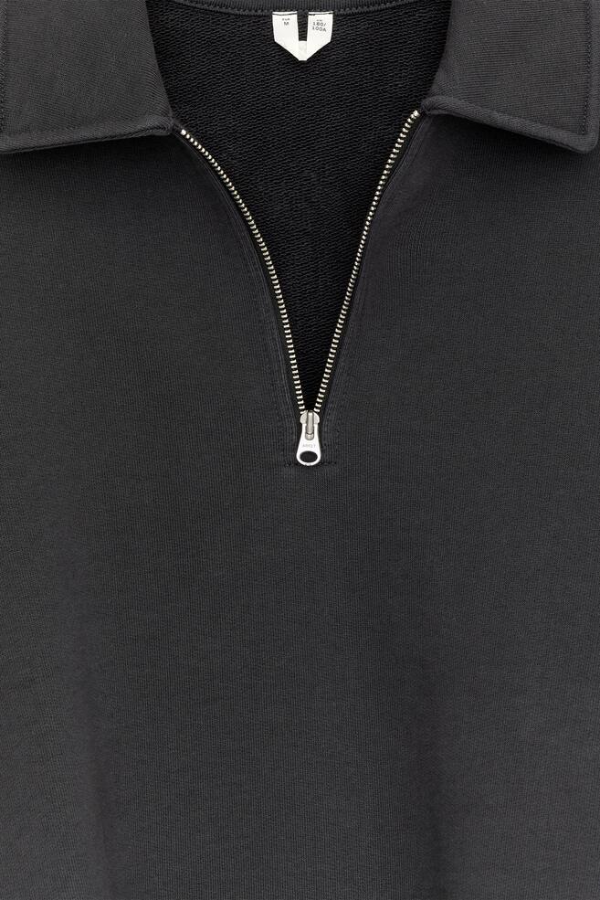 Half Zip Polo Shirt - Dark Blue/Faded Blue - 4