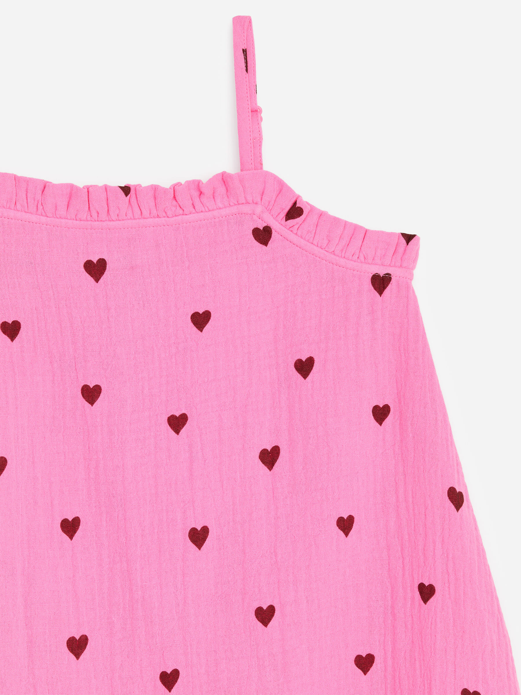 Klänning i bomullsmuslin - Rosa/brun - Relaxed fit - Children - StillMedia/DescriptiveDetail - 1