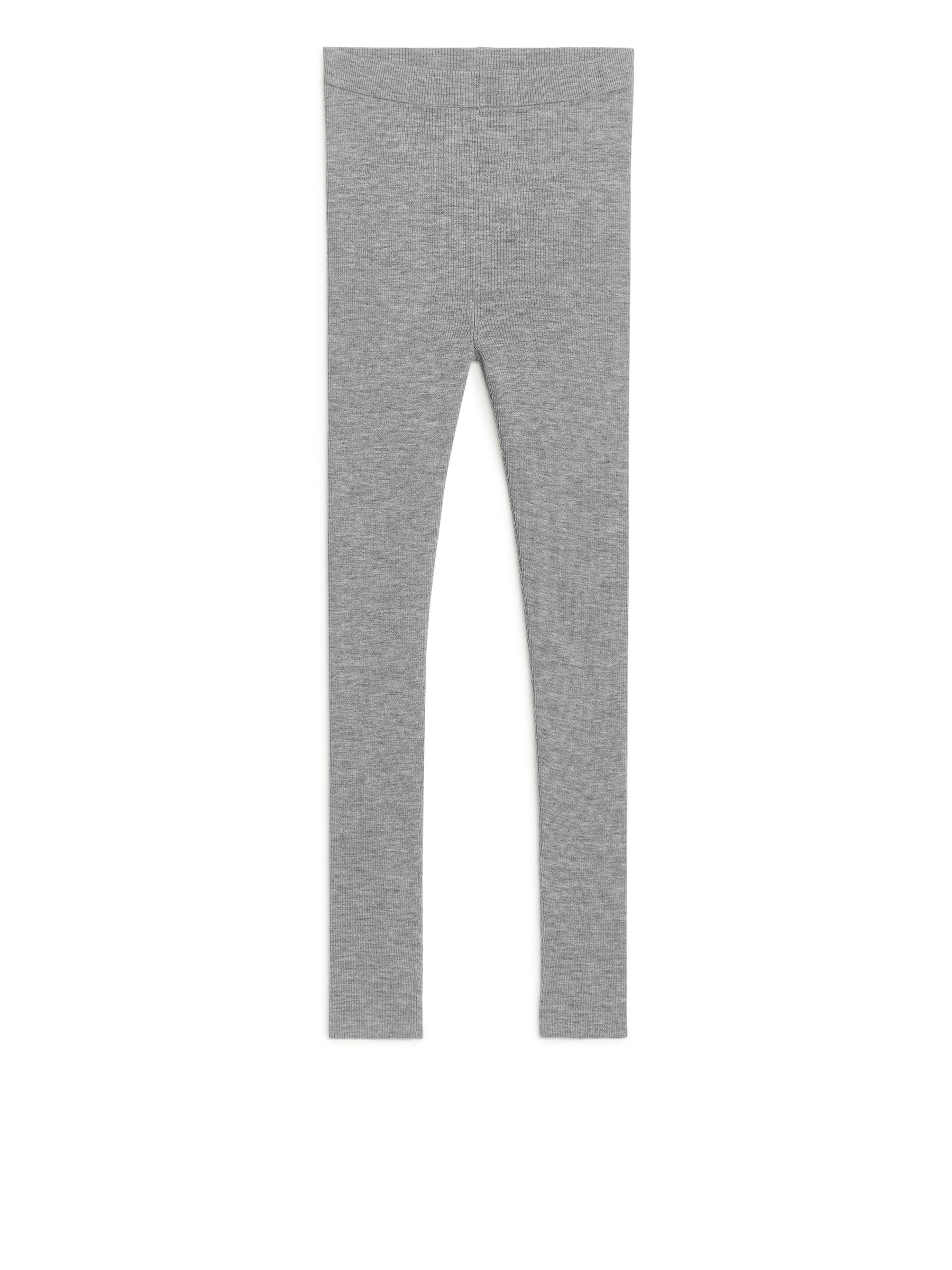 Gerippte Leggings aus Wollmischung - Graumeliert - Figurbetont - Damen - StillMedia/DescriptiveStillLife - 1