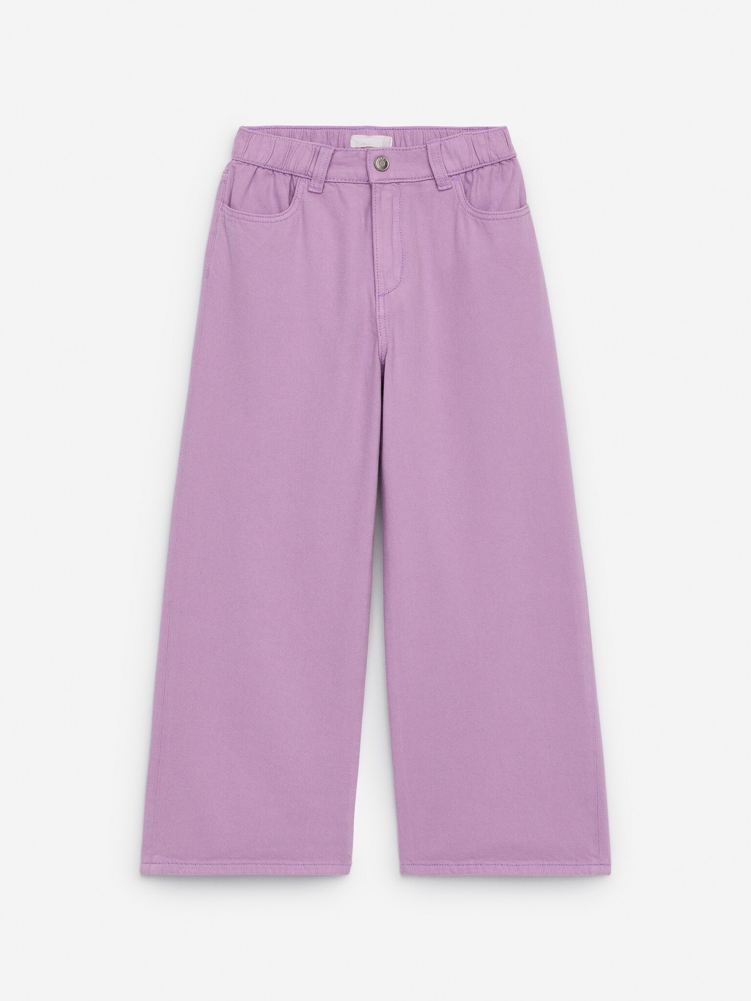 Wide Denim Trousers - Lilac/Yellow/Black/Blue/Purple/Blue