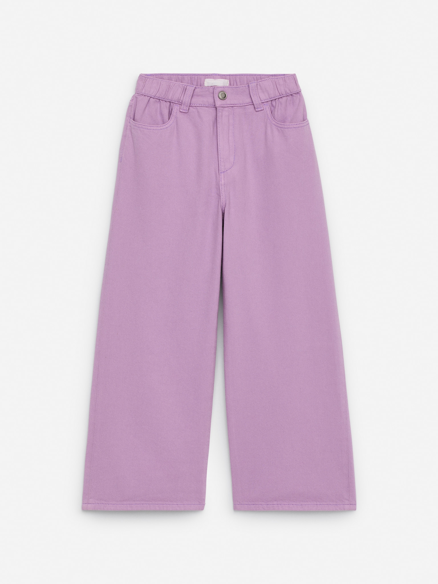 Wide Denim Trousers - Lilac/Yellow/Blue/Black/Purple/Blue