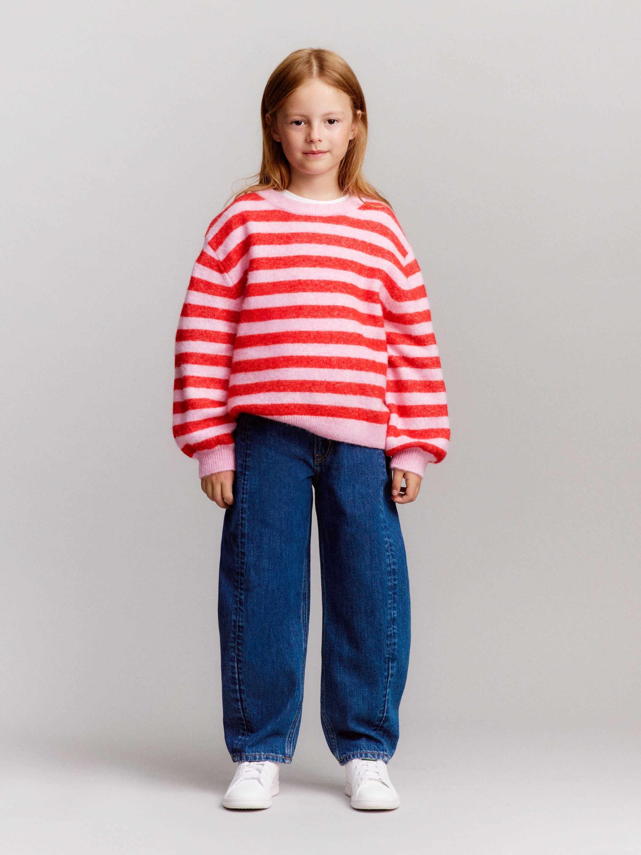 Intarsia Knit Jumper - Pink/Red - Regular fit - children - StillMedia/Environmental - 1