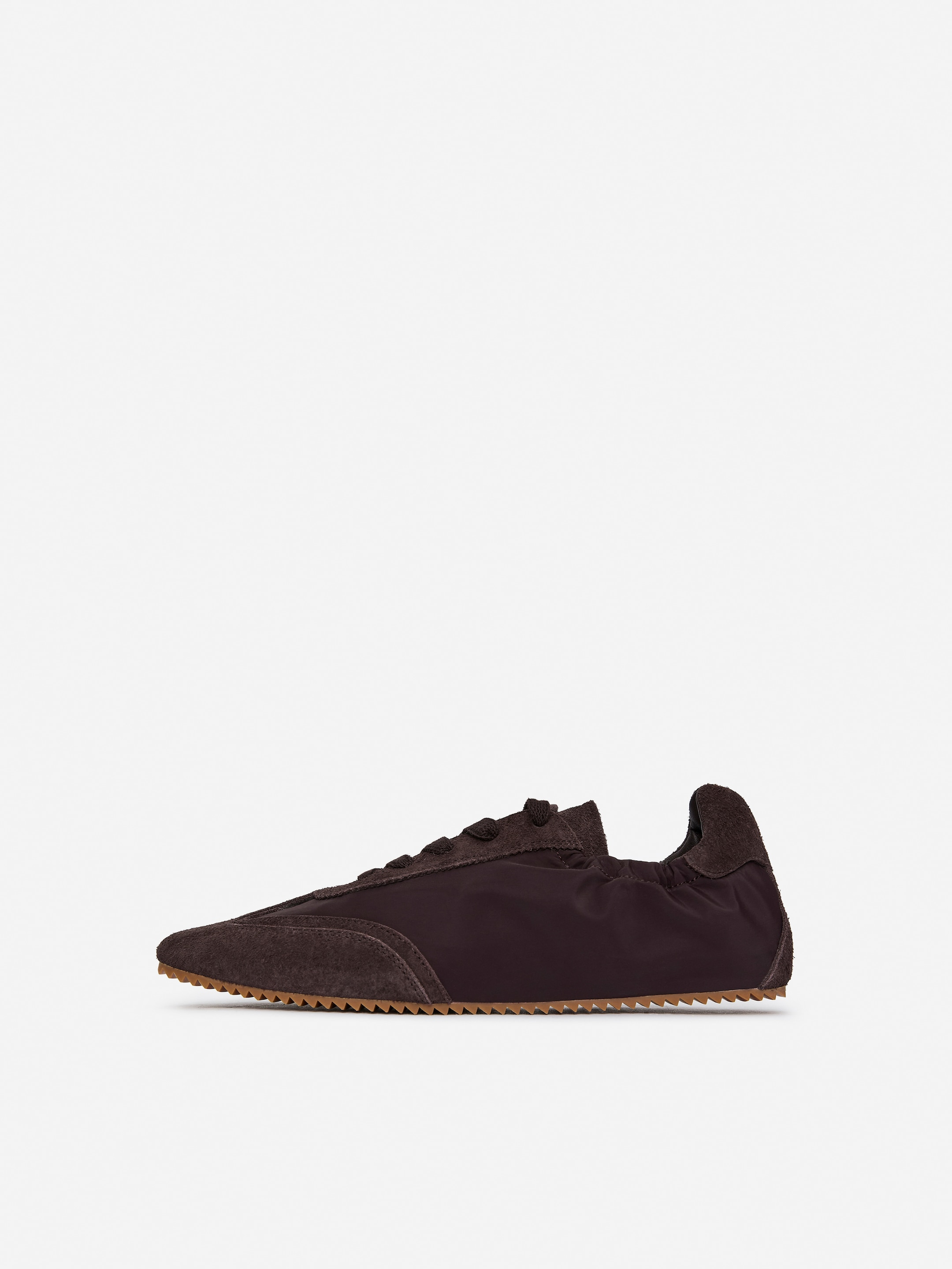 Sneaker aus Veloursleder und Nylon - Dunkelbraun - Women - StillMedia/DescriptiveStillLife - 7