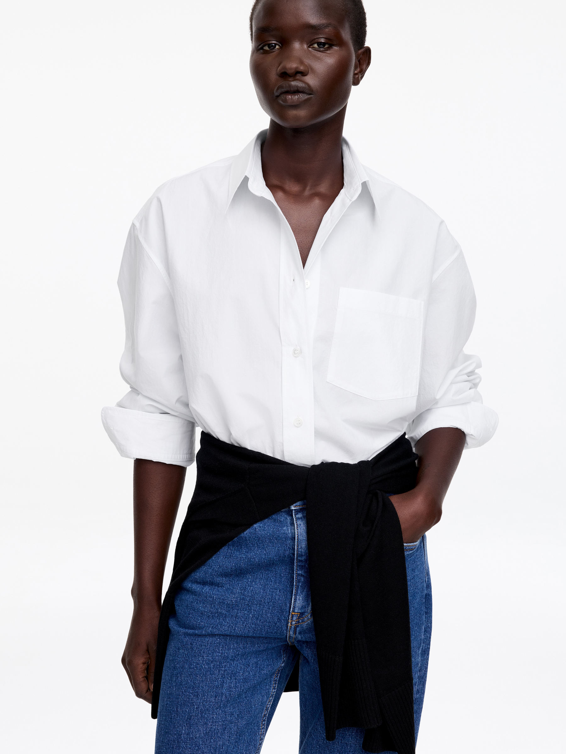 Chemise en coton - Blanc - Regular fit - Femme - StillMedia/Lookbook - 4