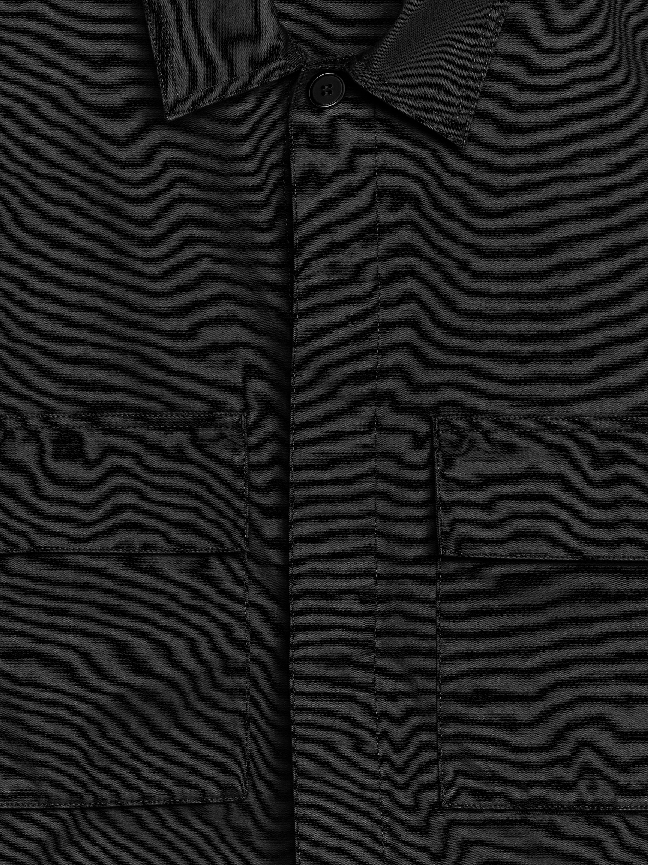Overshirt i bomullscanvas - Svart - Loose fit - Men - StillMedia/DescriptiveDetail - 1