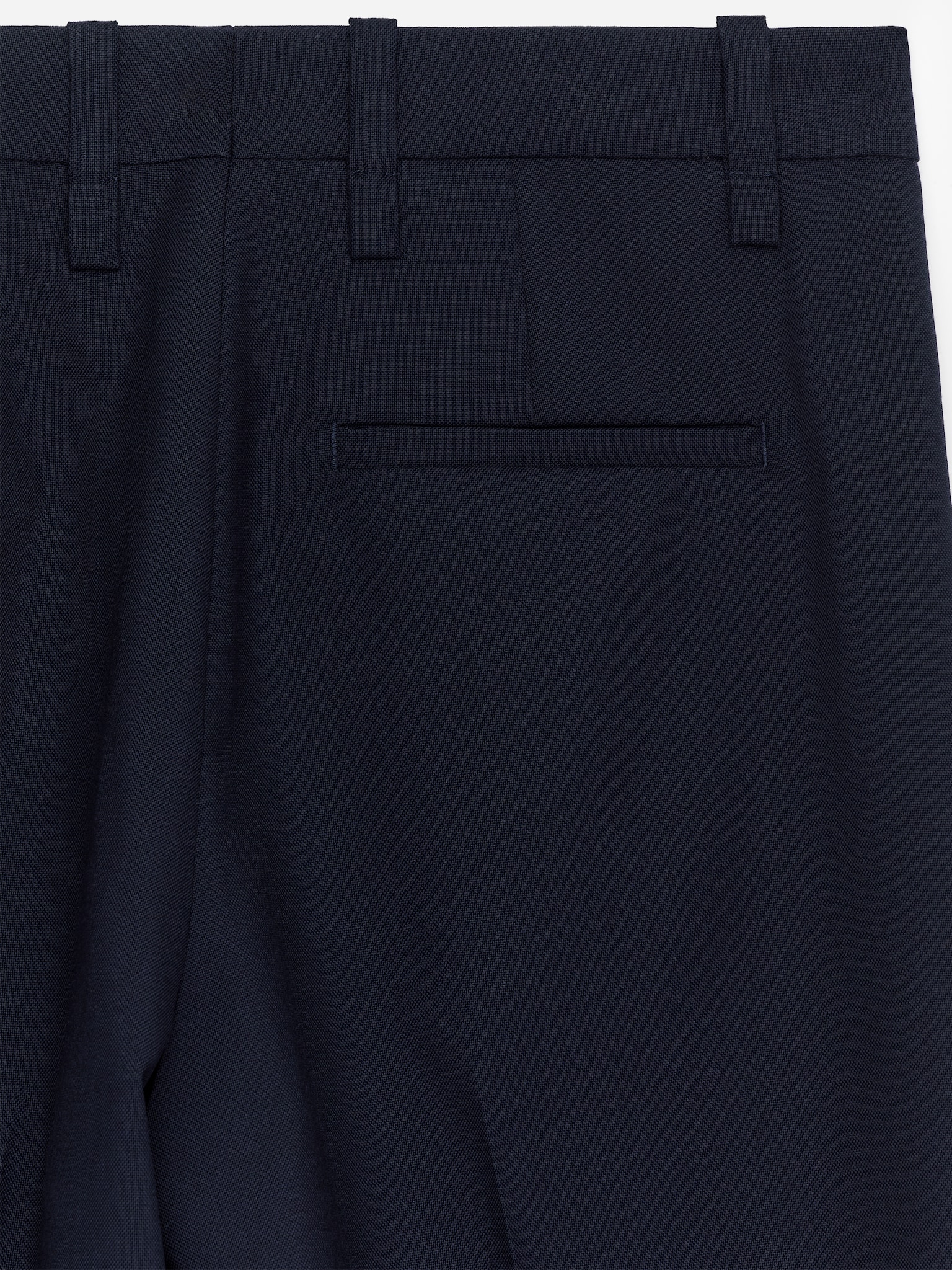 Pantalon en laine nattée - Bleu foncé/Vert foncé - 2