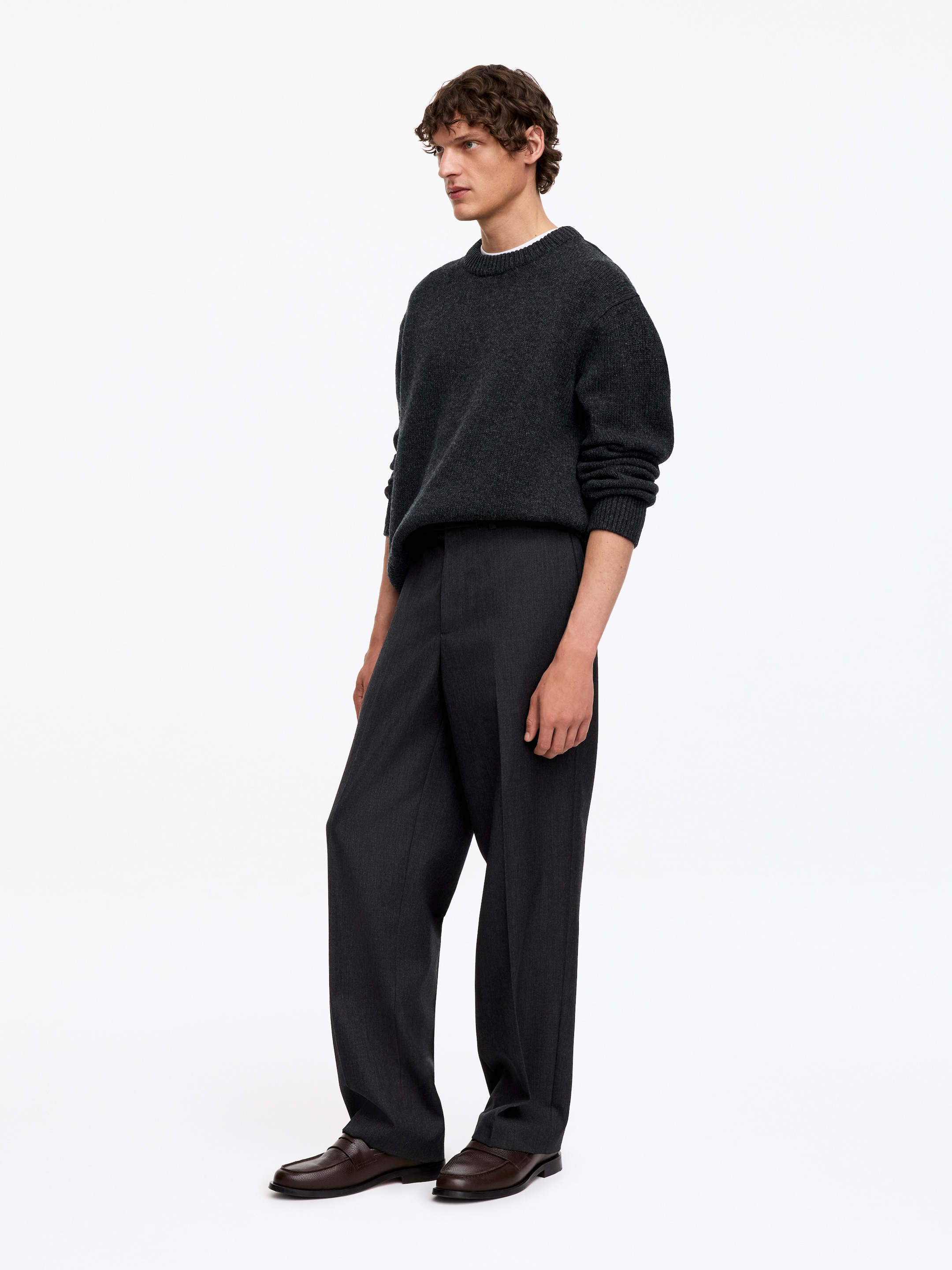 Relaxed Wool Trousers - Dark grey - Relaxed fit - men - StillMedia/Lookbook - 3