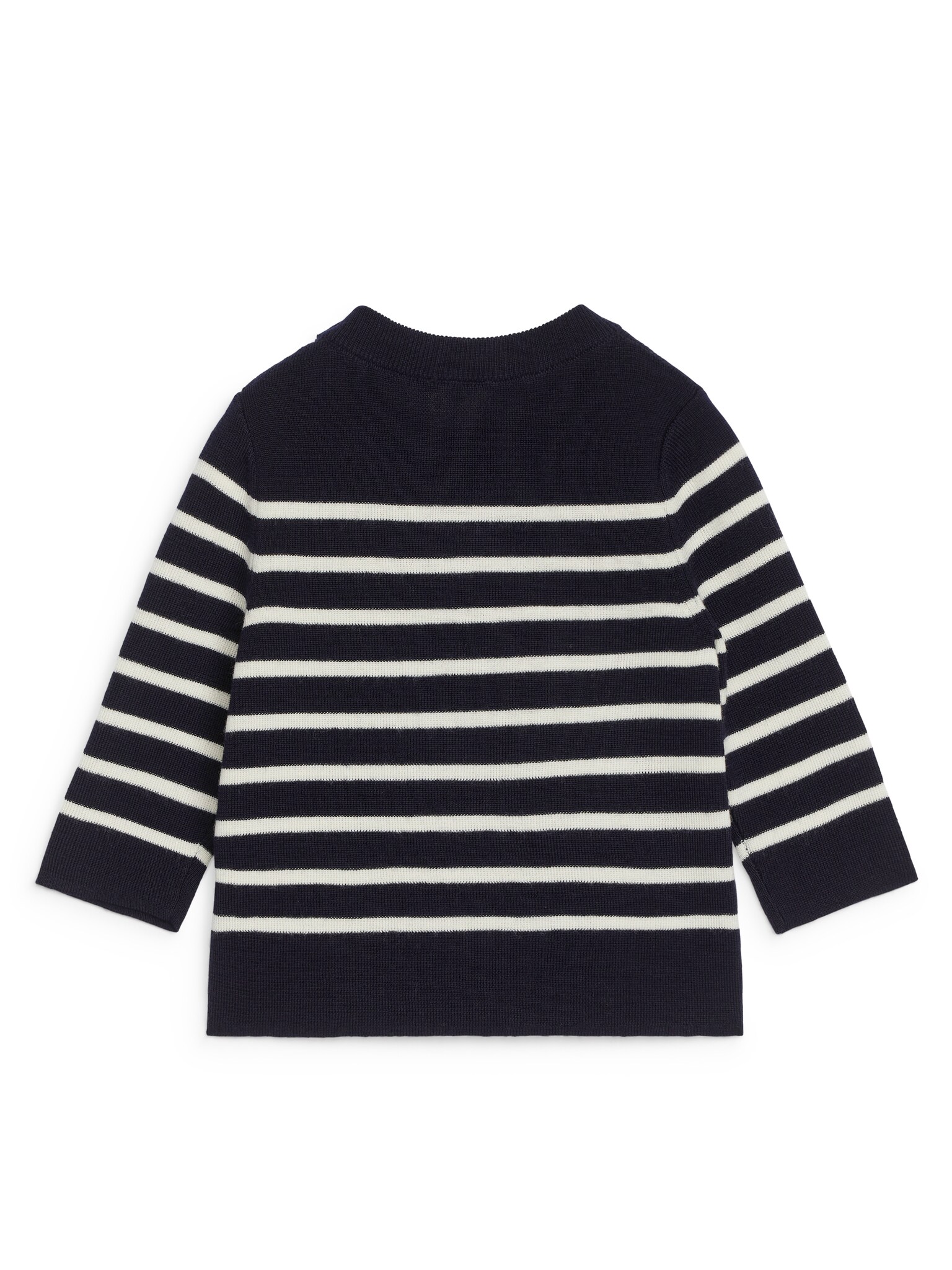 Wool Jumper - Dark Blue/Off White - 2