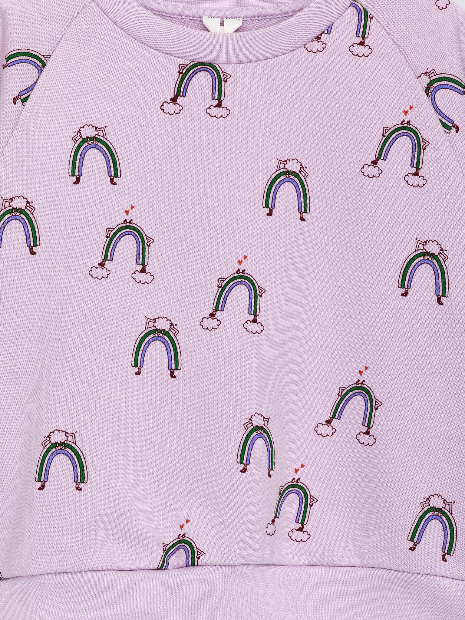 Relaxed Sweatshirt - Lilac/Lilac/Red - 3