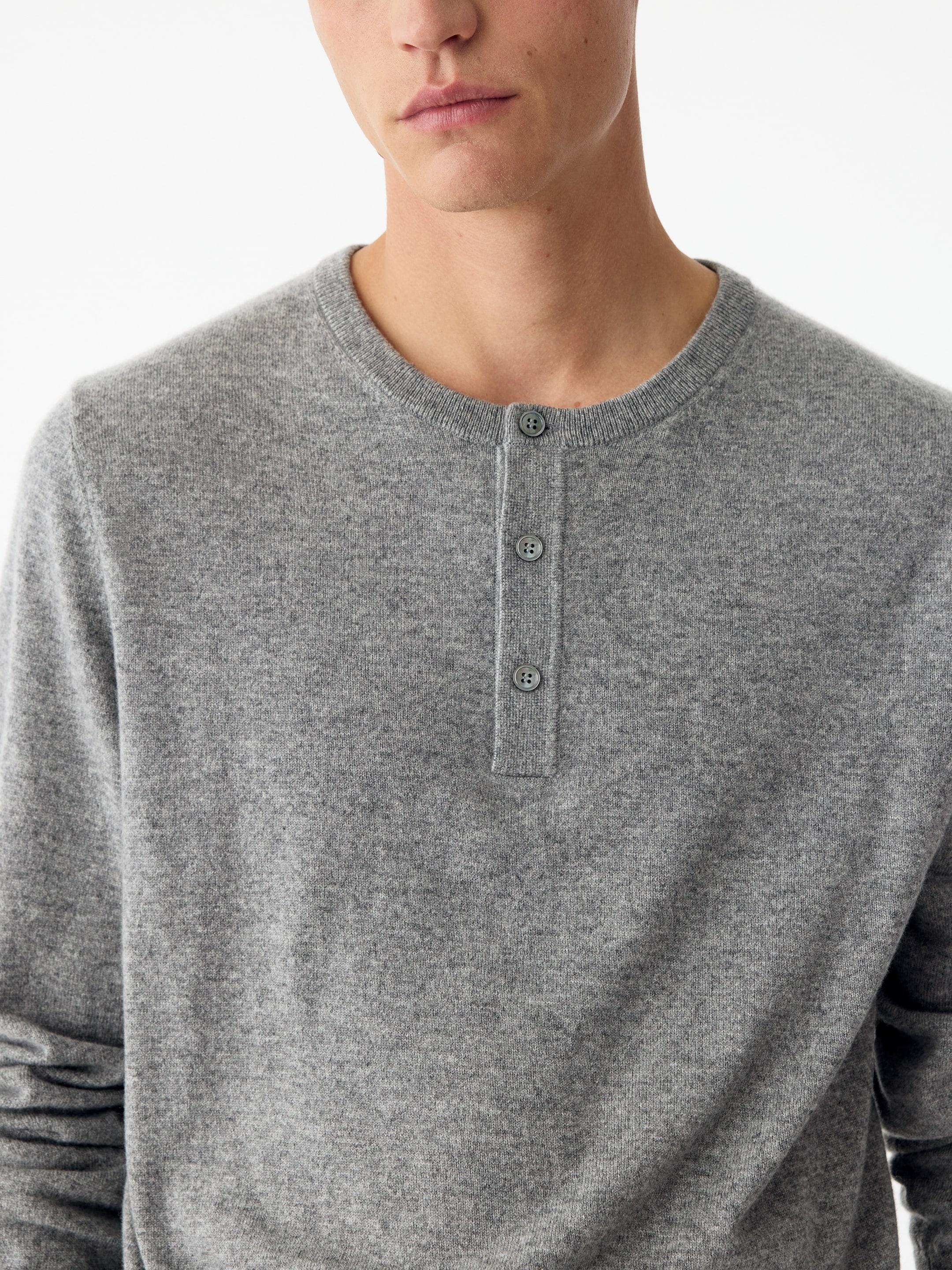 Camiseta Henley de cachemir - Gris - Corte estándar - men - StillMedia/Lookbook - 5