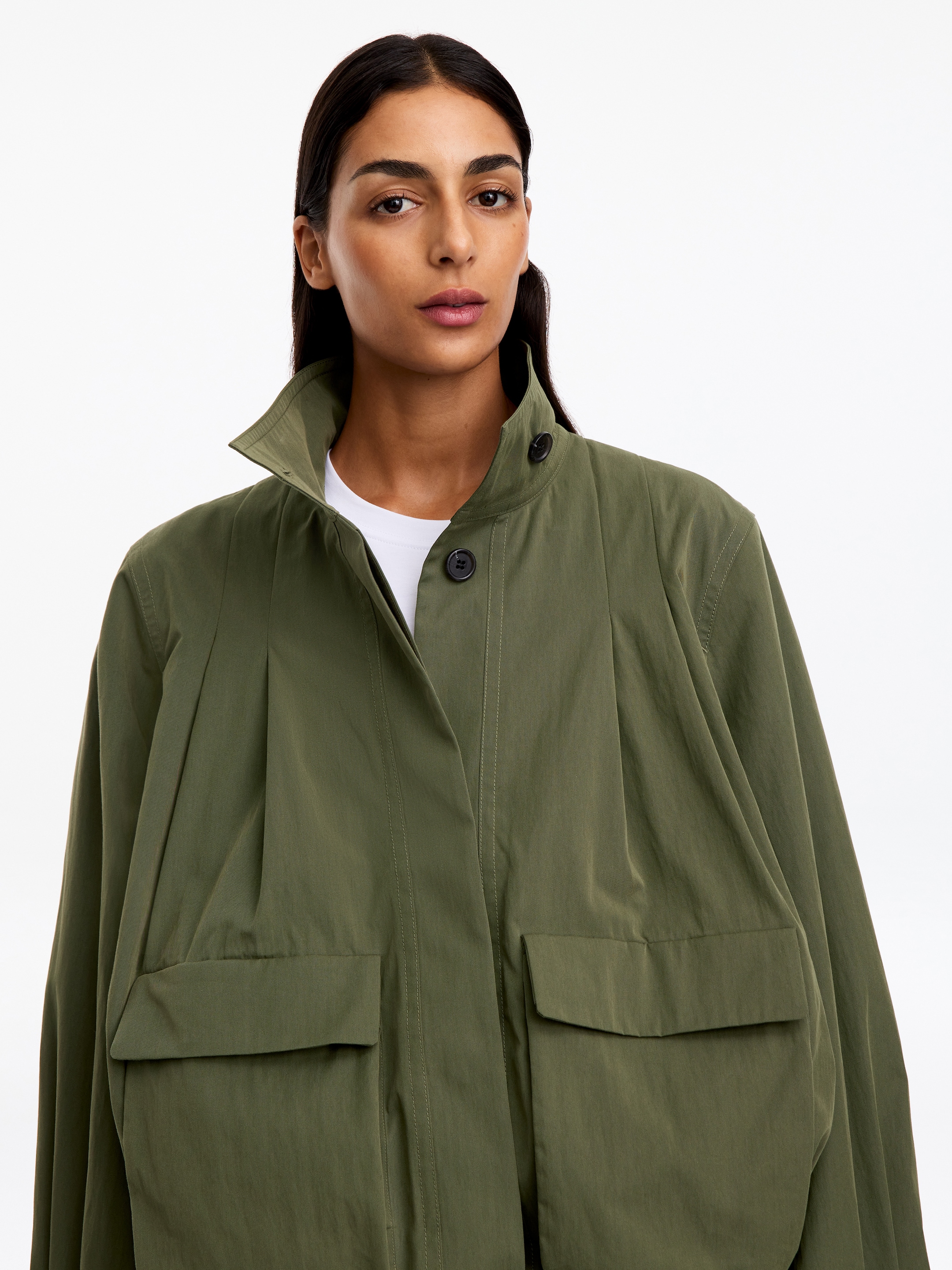 Blouson Jacket - Khaki Green - Relaxed fit - women - StillMedia/Lookbook - 4